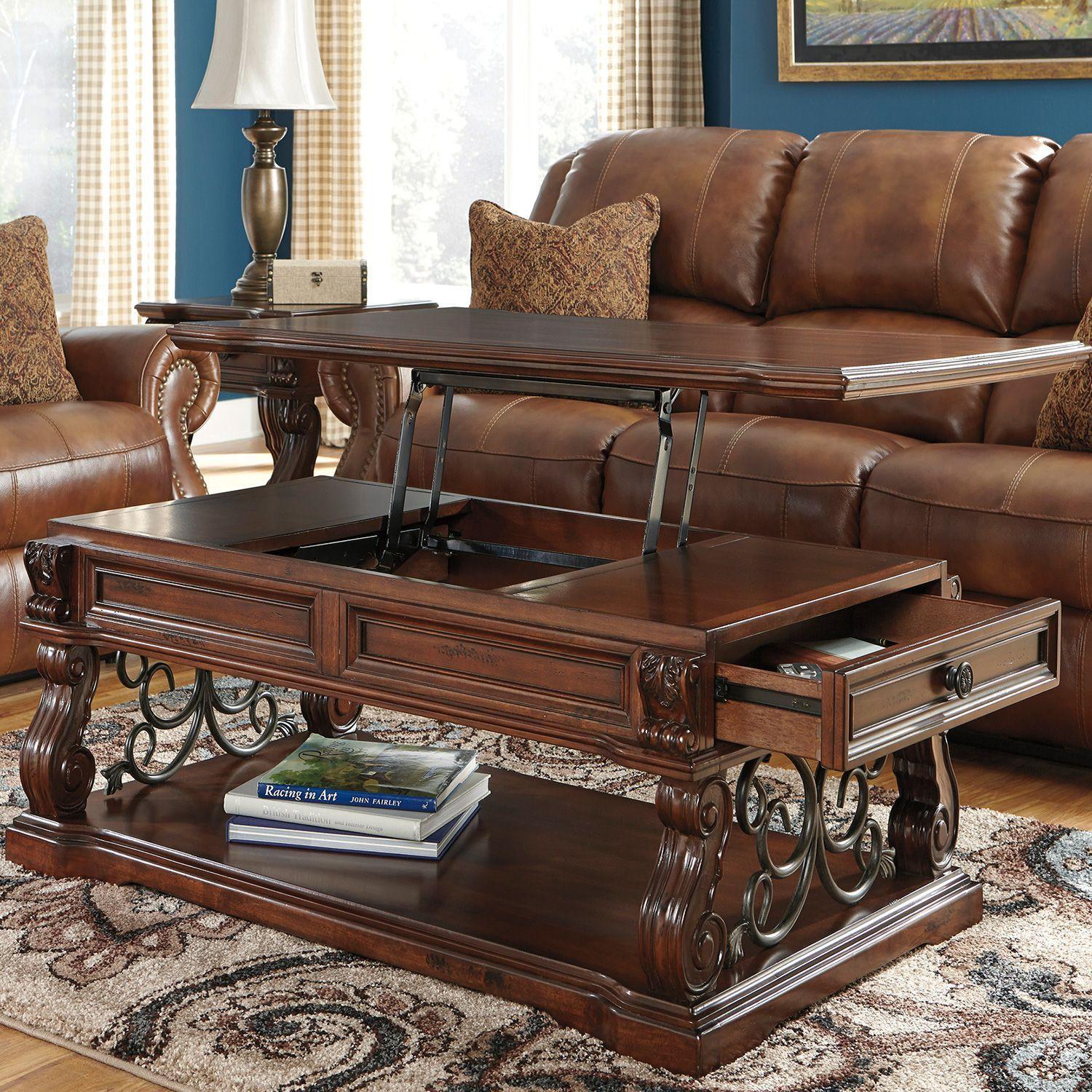 Mesa de centro cubierta elevable Alymere-1