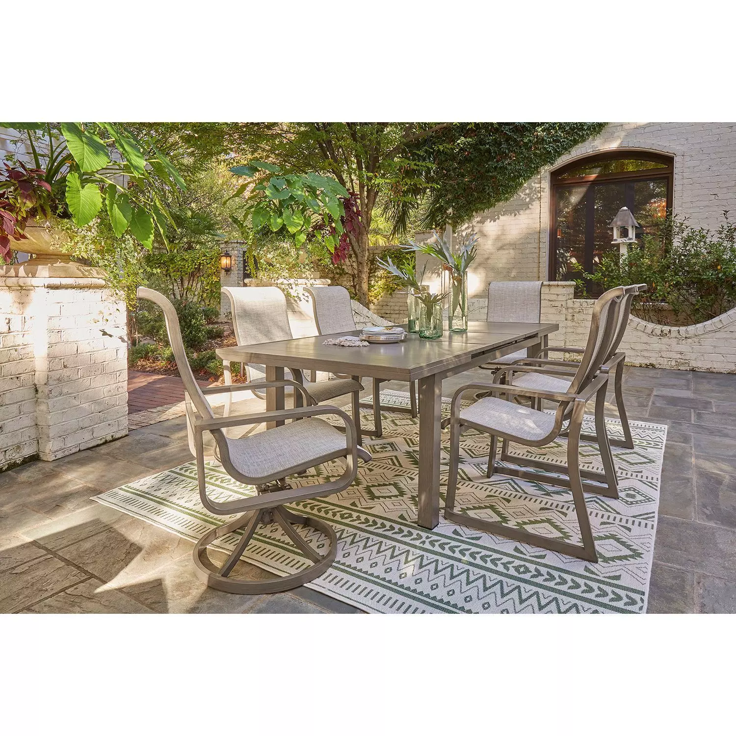 Mesa de comedor terraza Sling extensible-1