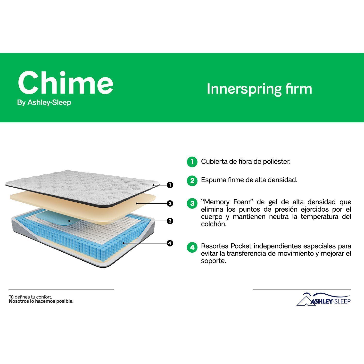 Colchón 2 plazas Híbrido Serie 10 Chime-3
