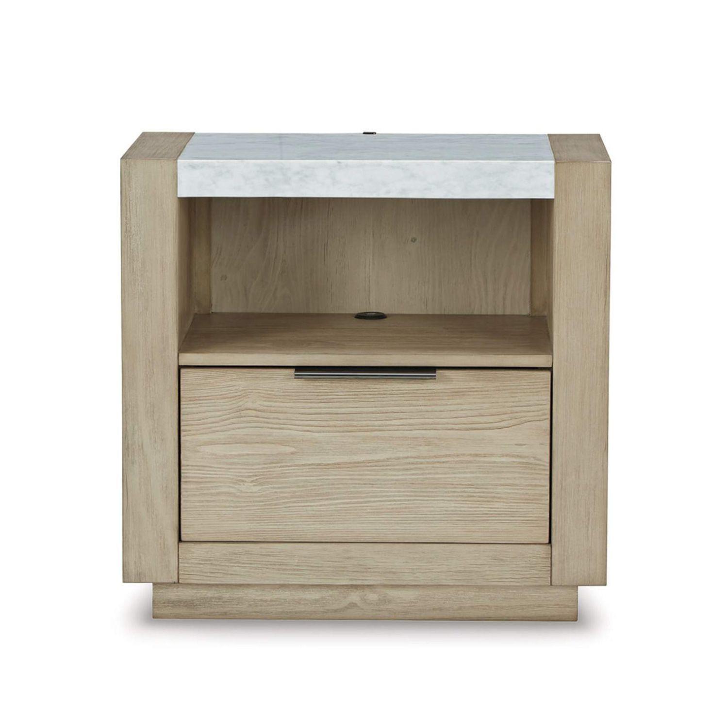 Velador Hennington 1 cajón y USB-3