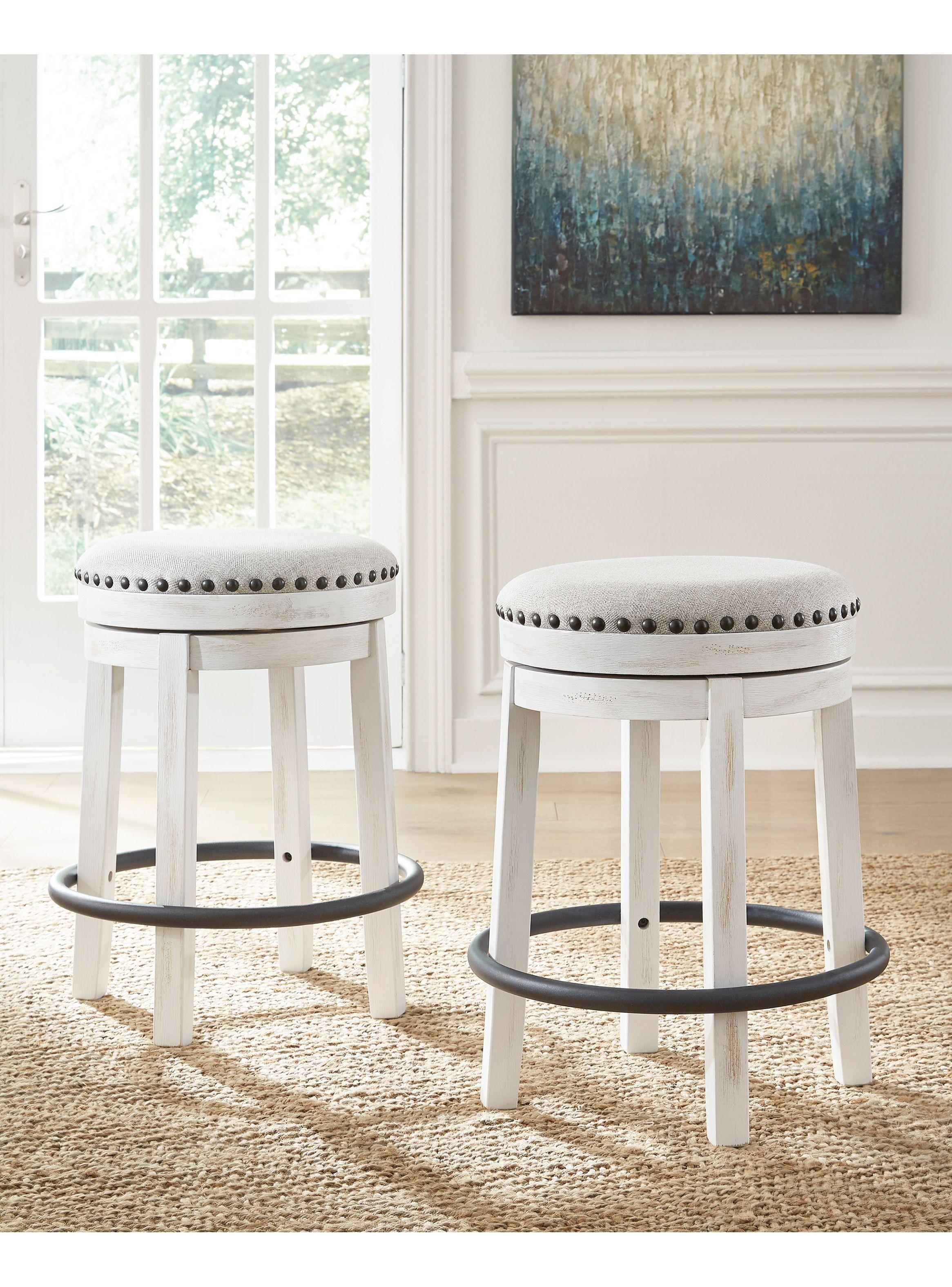 Taburete bar giratorio Valebeck white-1