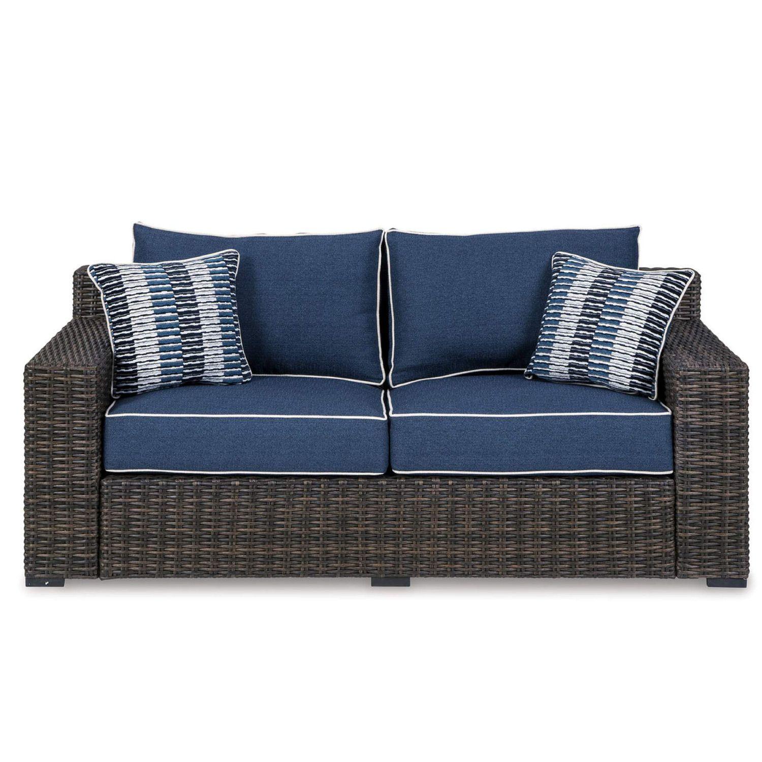 Sofá 2 cuerpos terraza Grasson Lane brown/blue-0