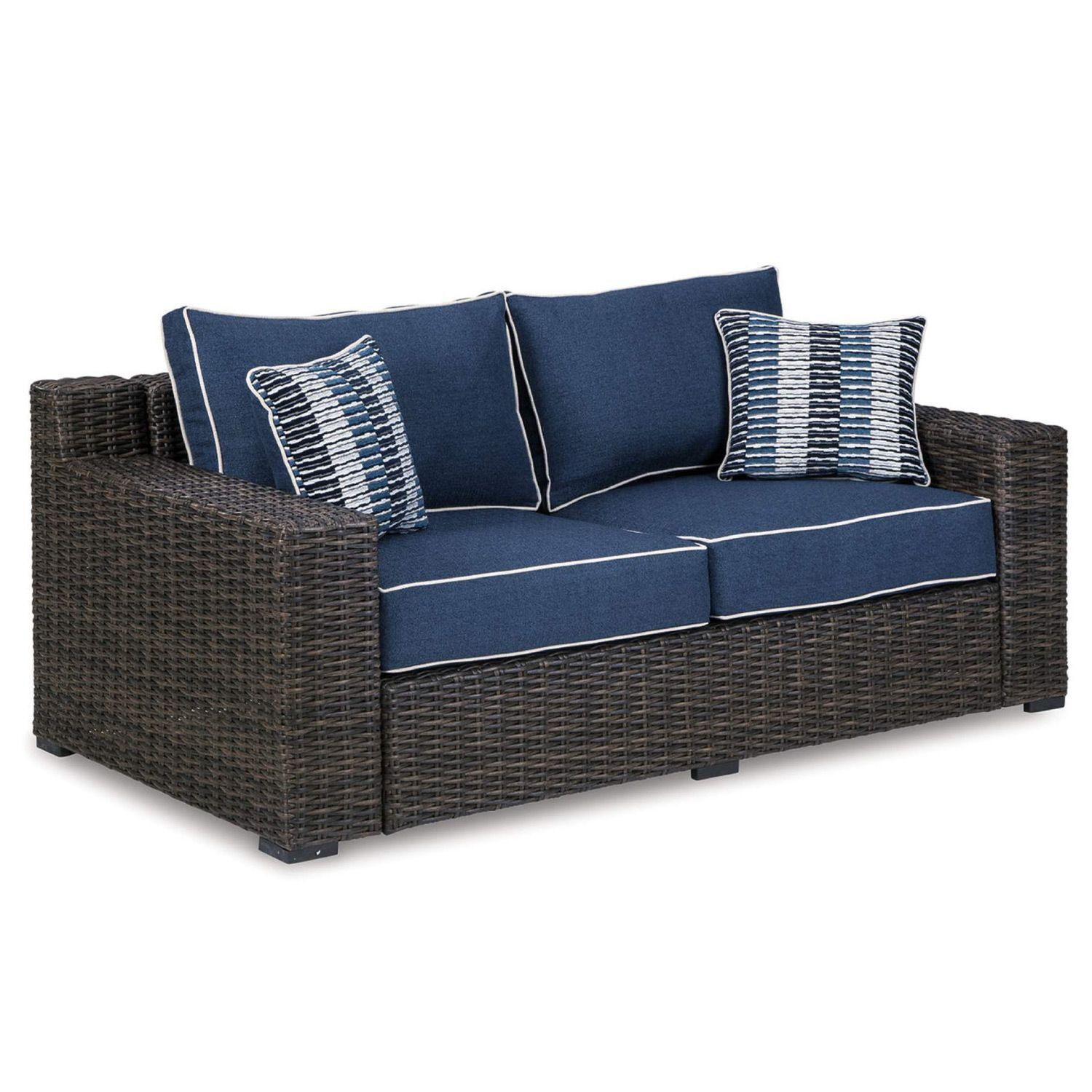 Sofá 2 cuerpos terraza Grasson Lane brown/blue-2