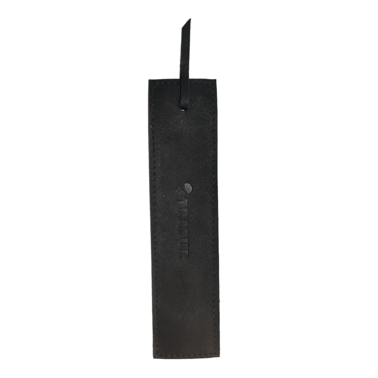 Marcapaginas de cuero negro-1
