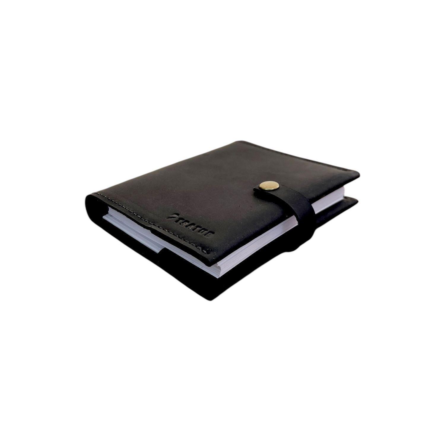 Cuaderno de cuero de 100 hojas pequeño-0