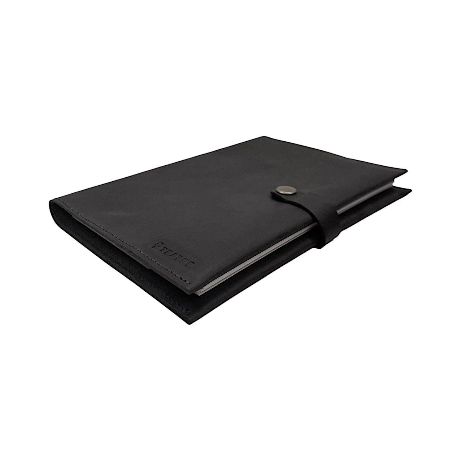 Cuaderno de cuero de 100 hojas mediano-0