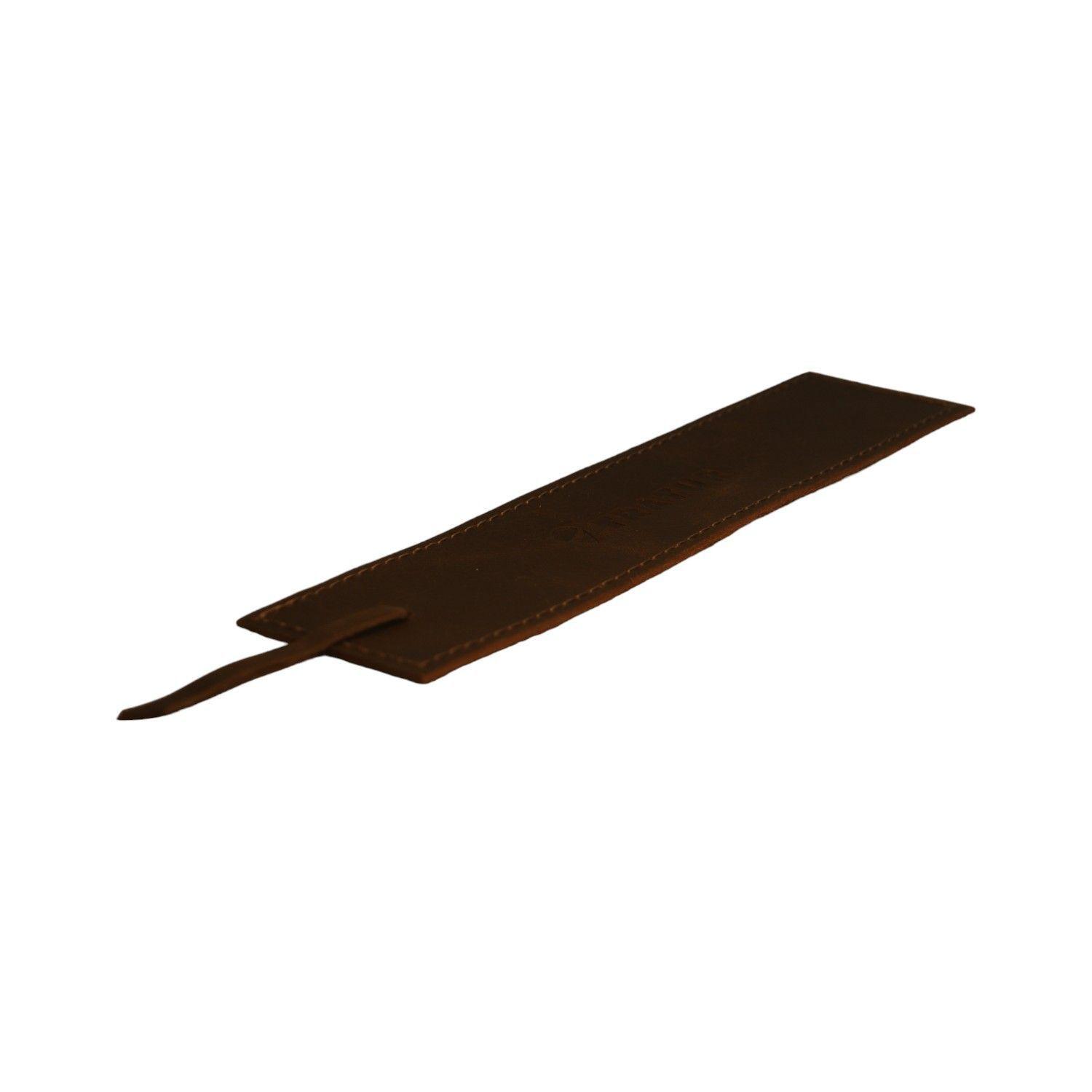 Marcapaginas de cuero cafe-1