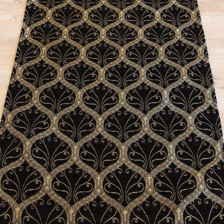 Camino de mesa 3 m filigrana negro-1