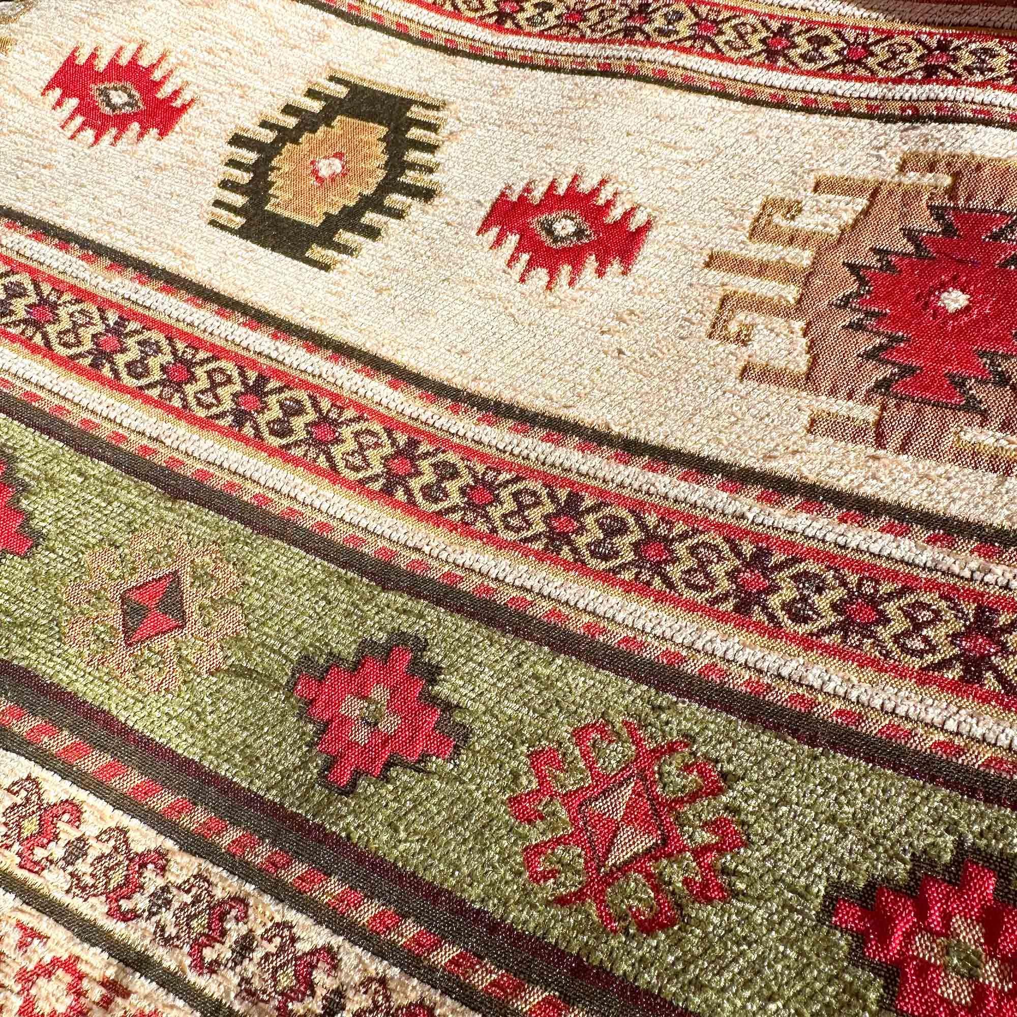 Cojín turco 44x44 Kilim Beige y Verde - boho-2