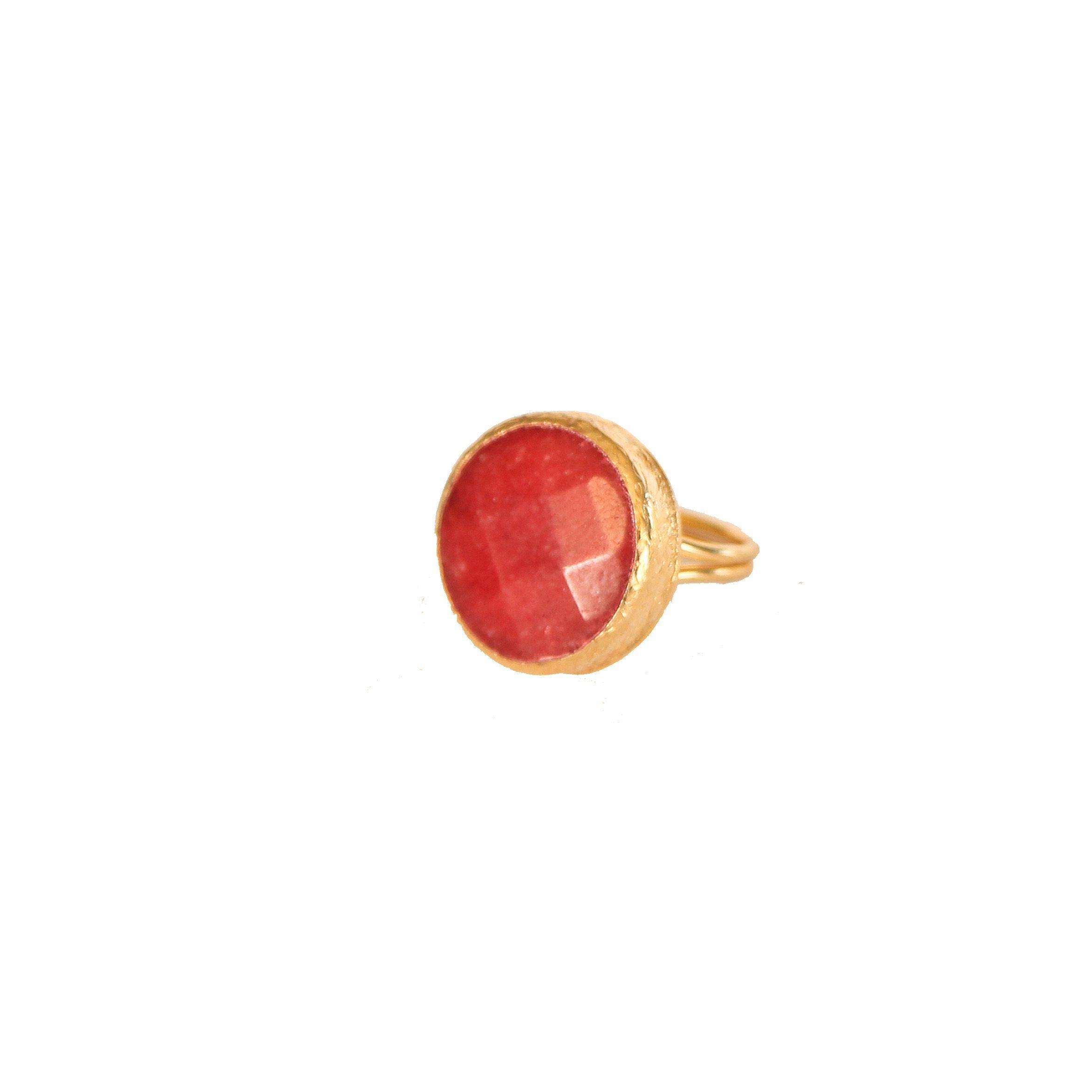 Anillo ajustable turco rojo-0