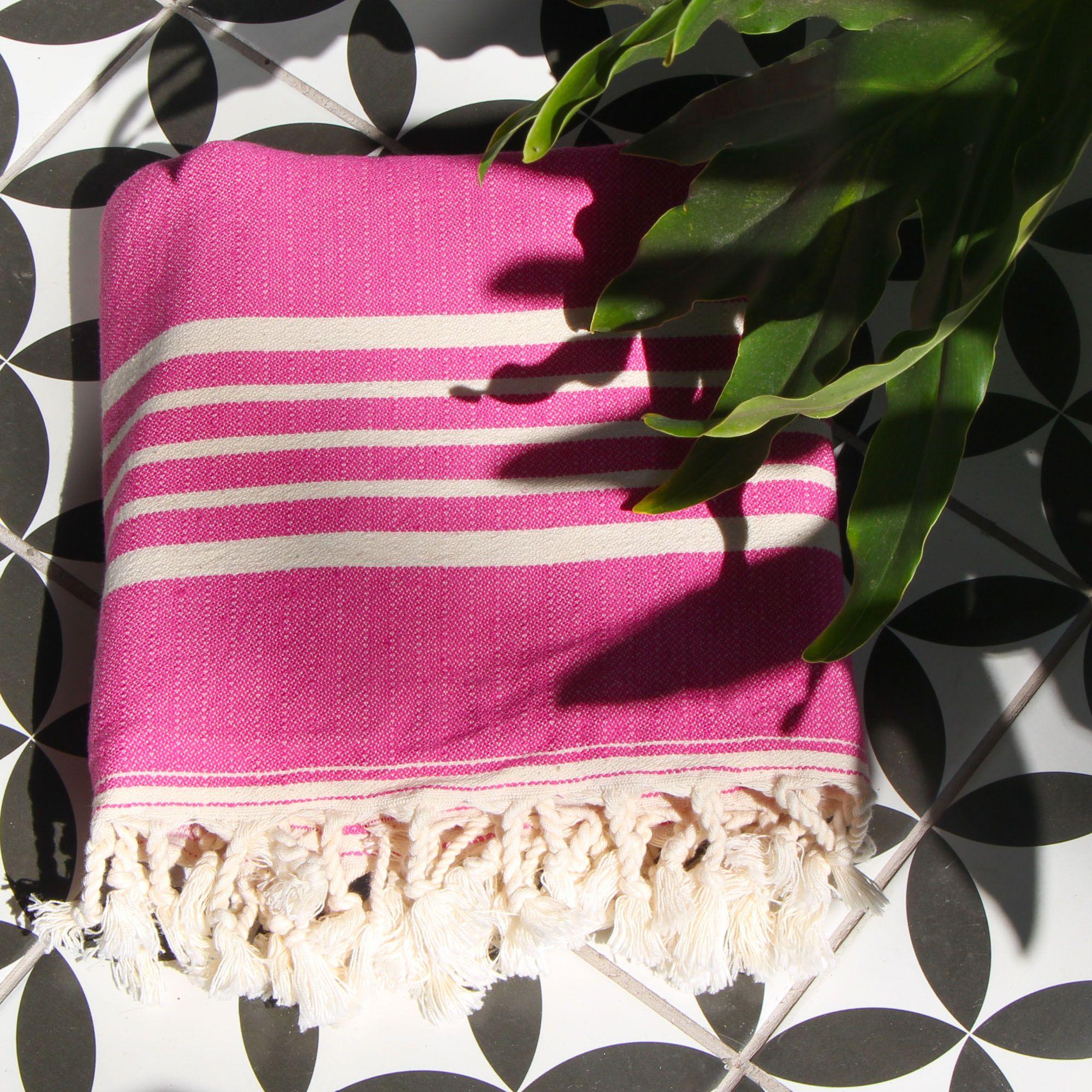 Toalla Turca de Algodón Karadeniz Fucsia 0,96 x 1,80 m-2