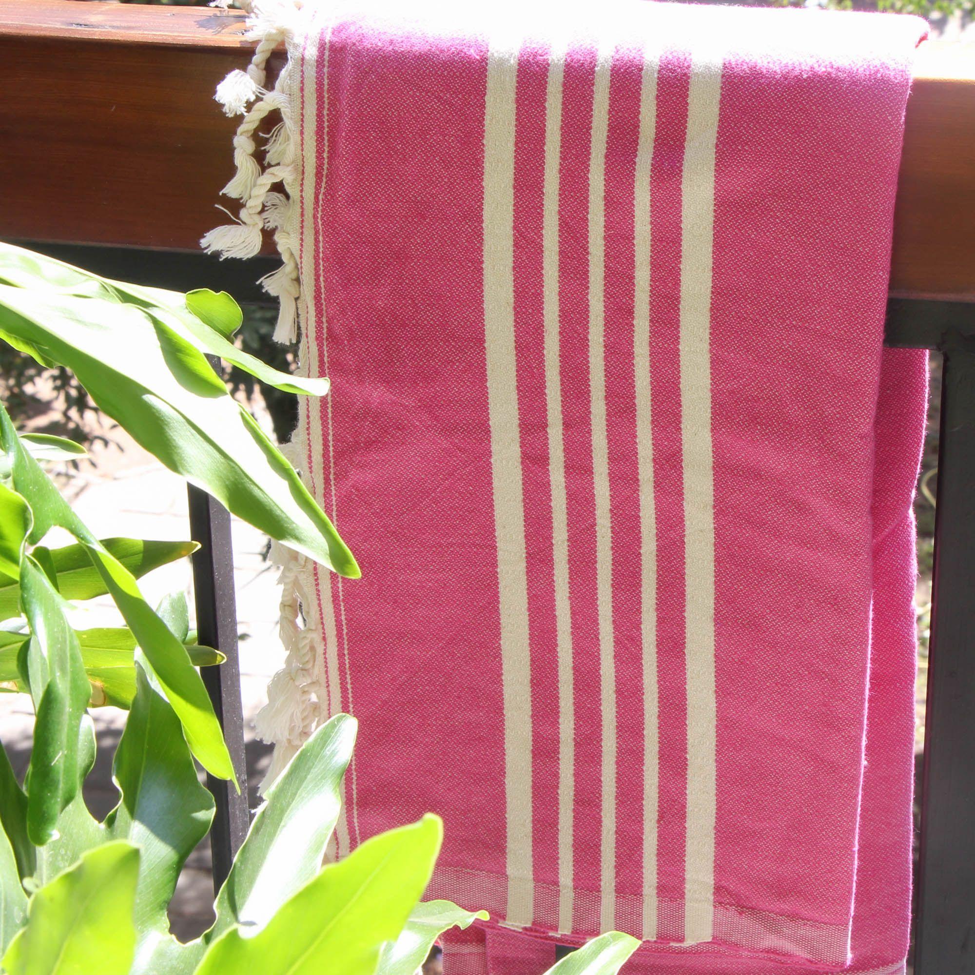 Toalla Turca de Algodón Karadeniz Fucsia 0,96 x 1,80 m-3