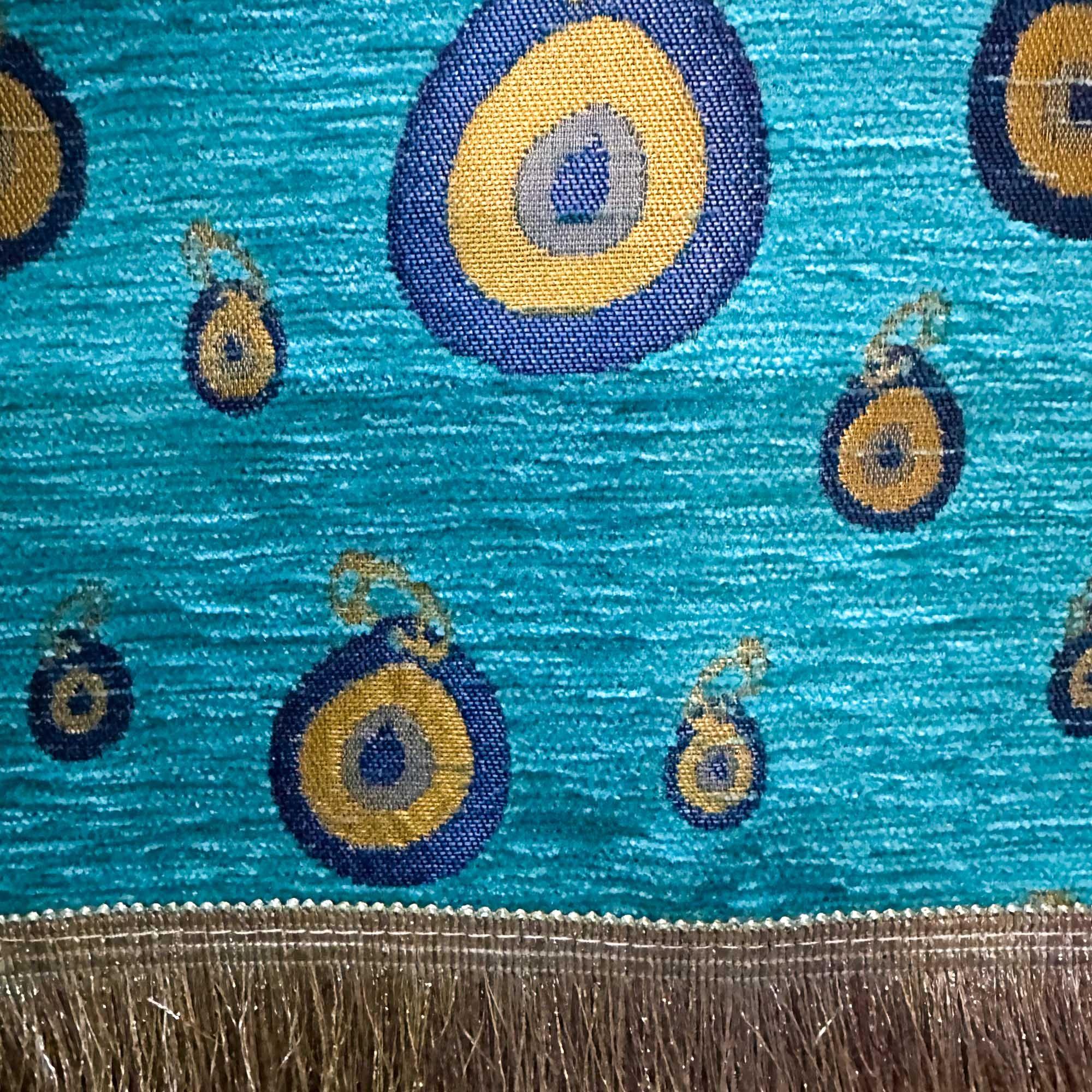 Camino de Mesa con Ojo Nazar turquesa 1 m – Mantel Turquía-2