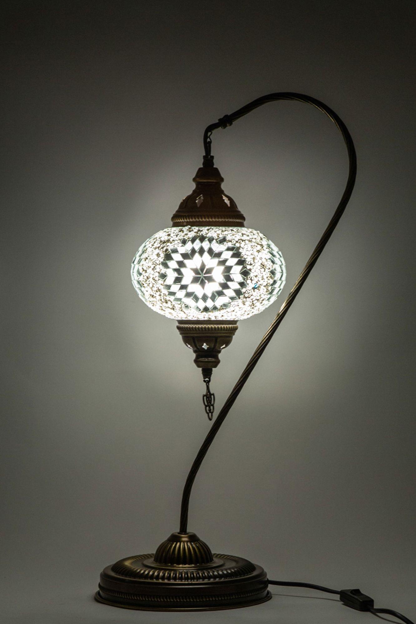 Lámpara turca cisne L Hajima blanca-2