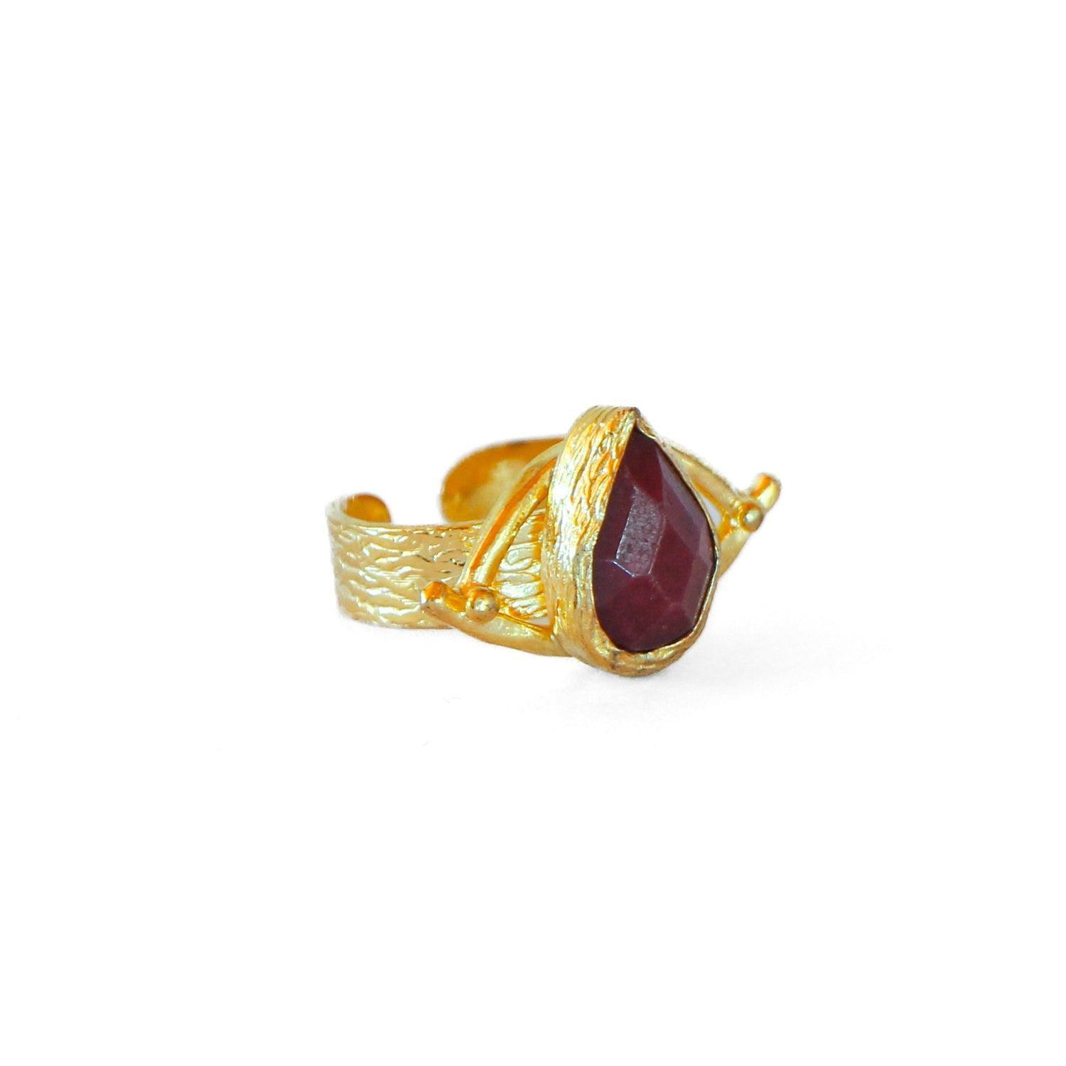 Anillo ajustable Troya Burdeo-0