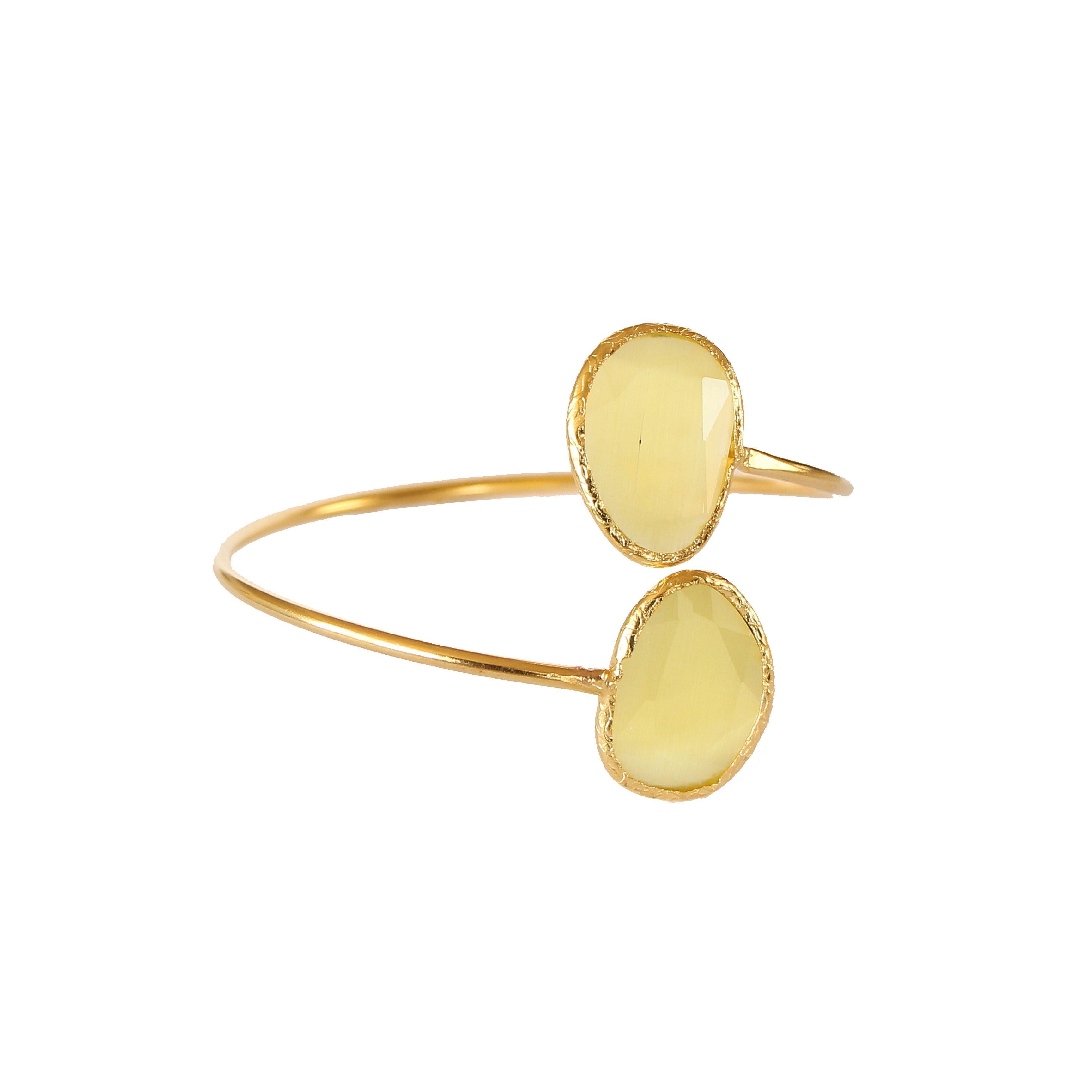 Pulsera Cat Eye amarilla-0