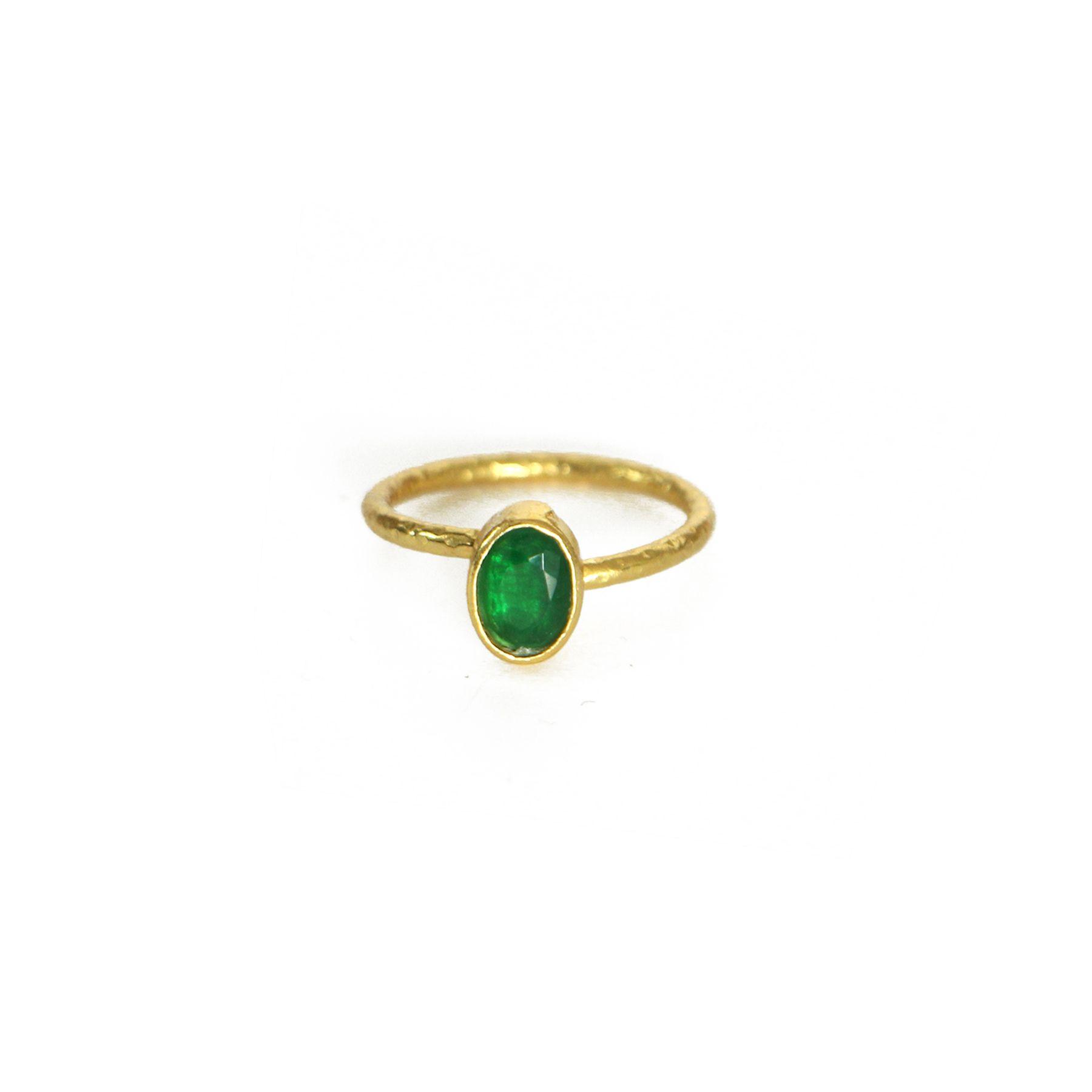 Anillo ajustable Fadia verde-1