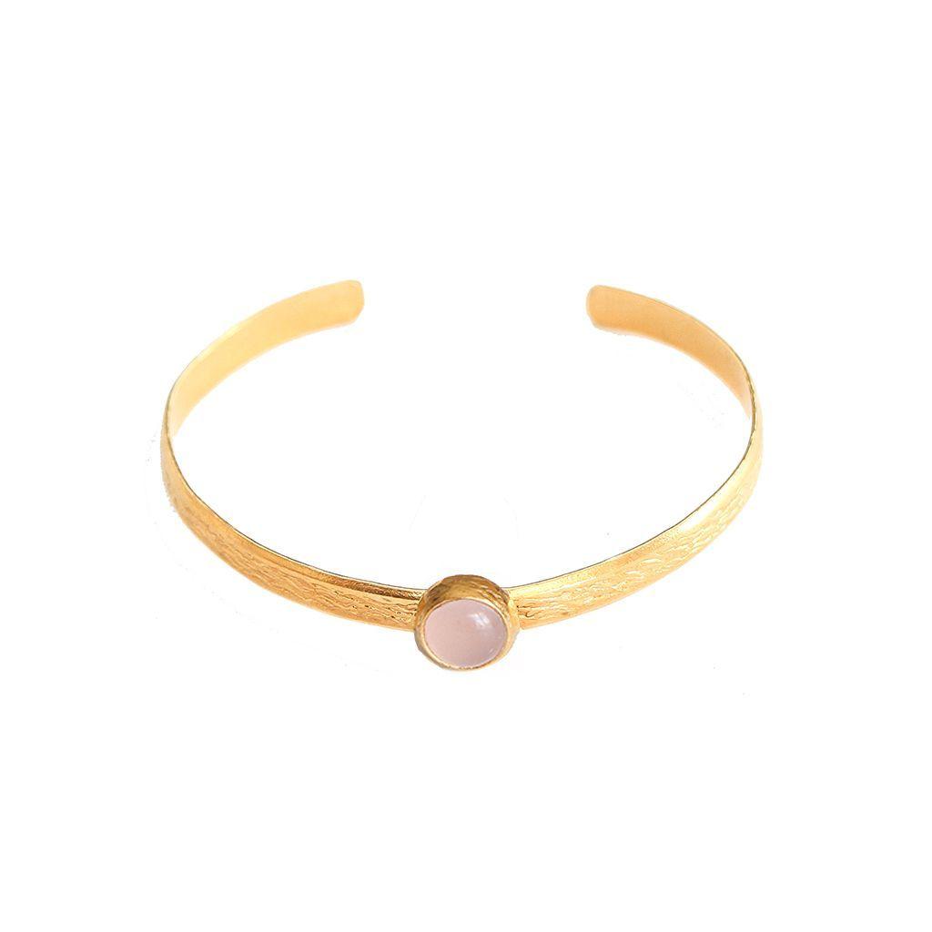 Pulsera Ivu ajustable cuarzo rosa-0