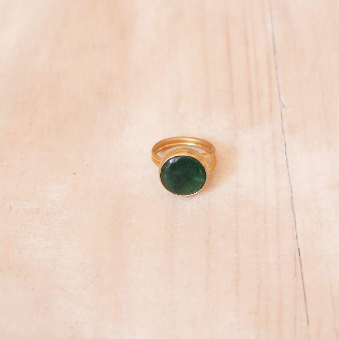 Anillo ajustable turco ágata verde-1