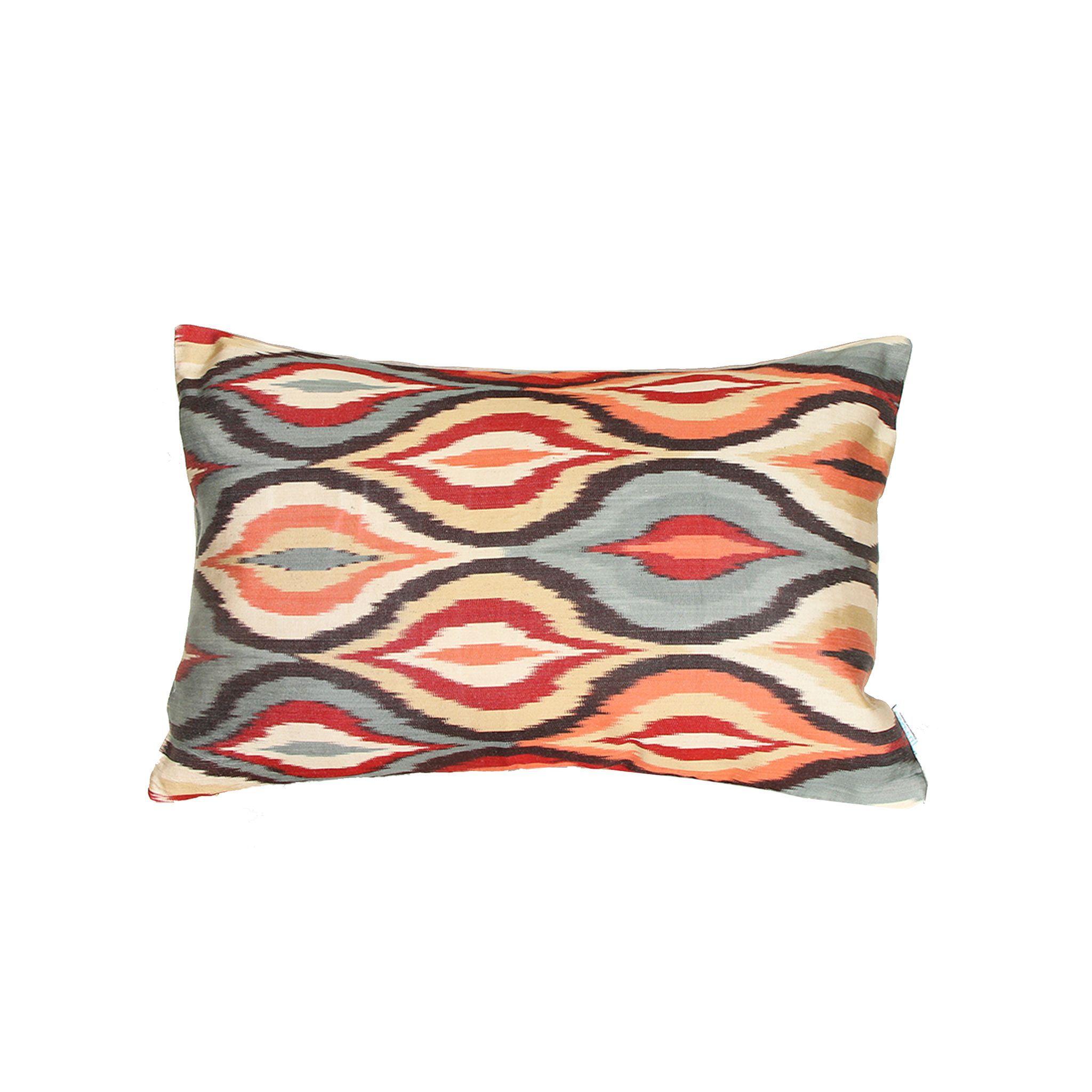 Cojín Ikat de seda 60x40 cms Sibel-0