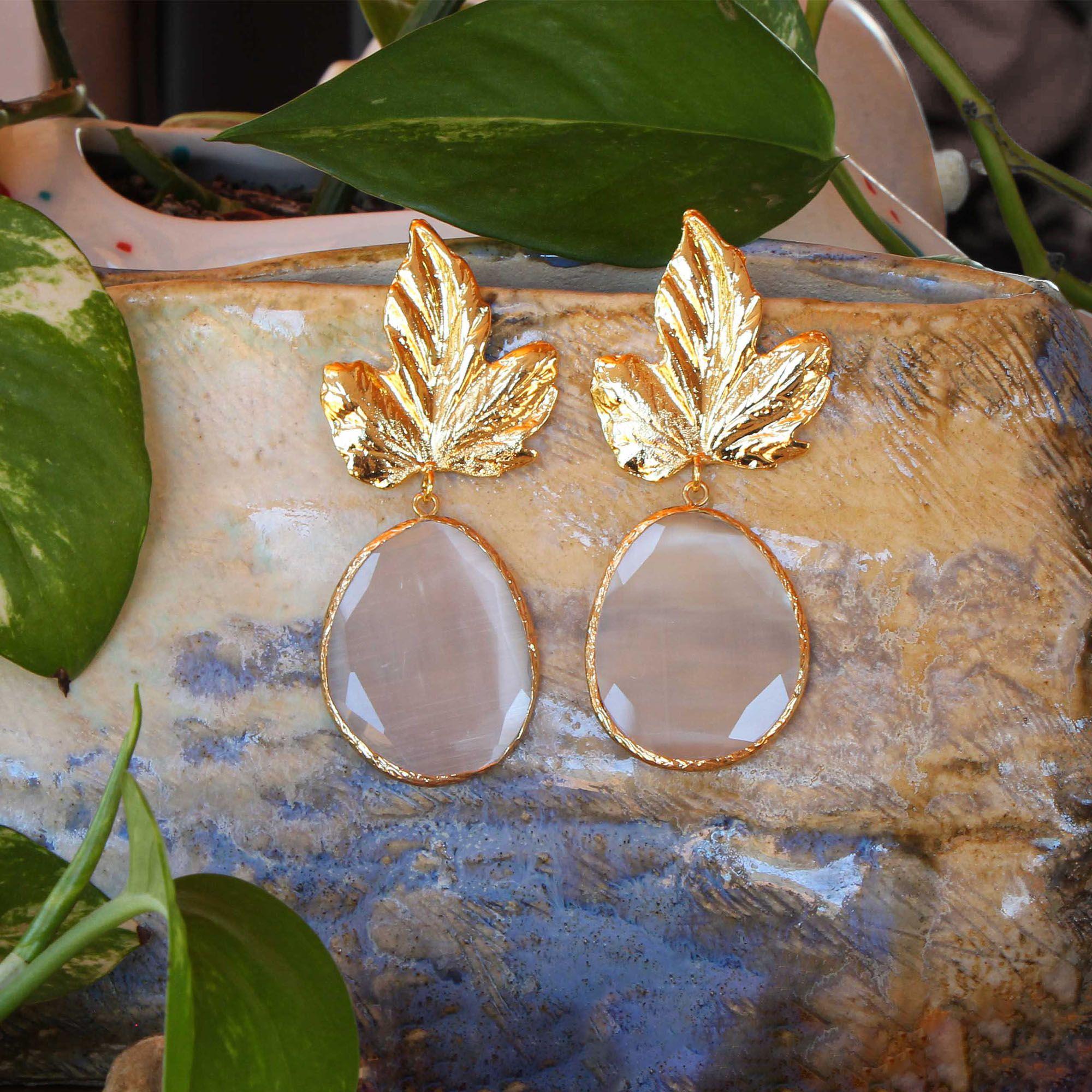 Aros Arce Blancos XL - Baño de oro 22k-2