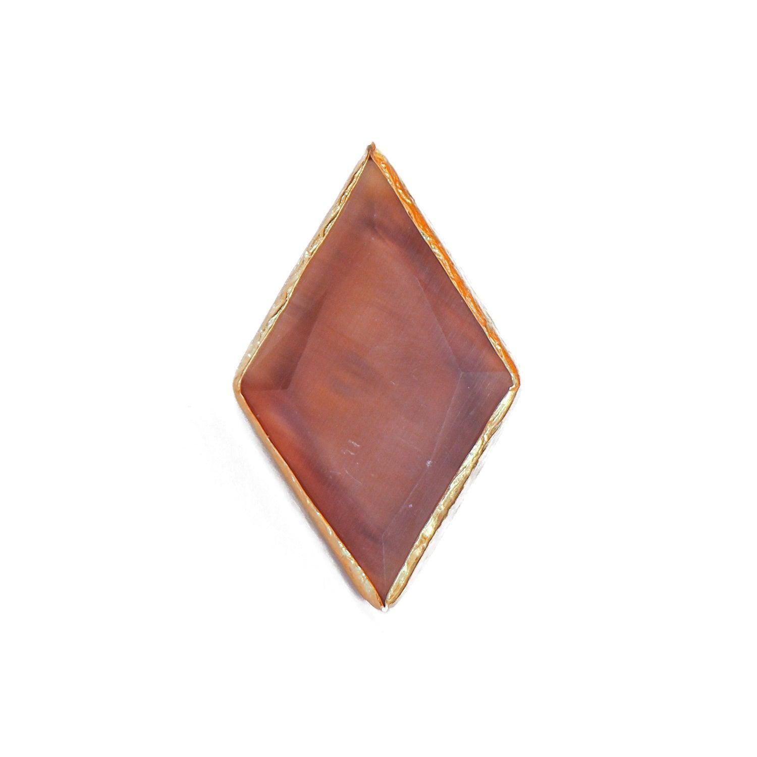 Anillo ajustable Rombo L Palo rosa-1
