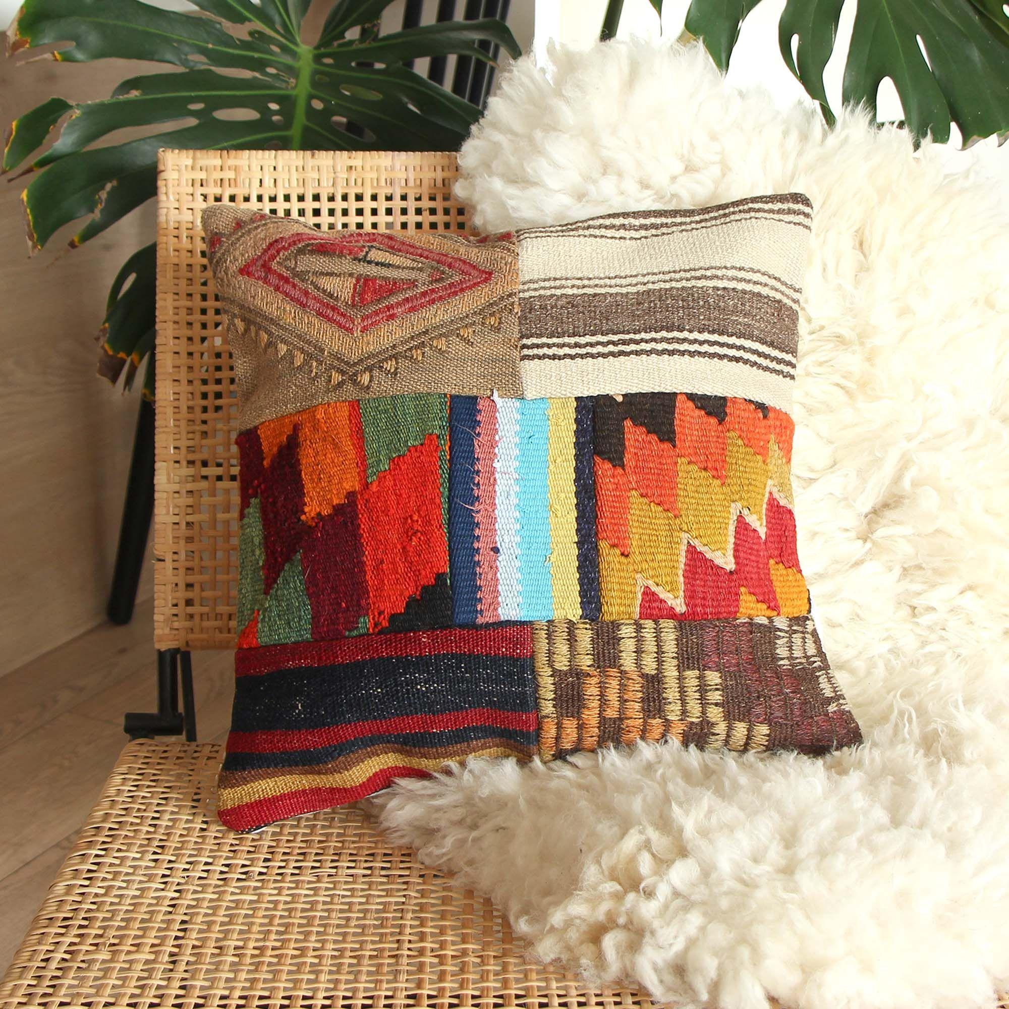 Cojín Patchwork kilim III-1