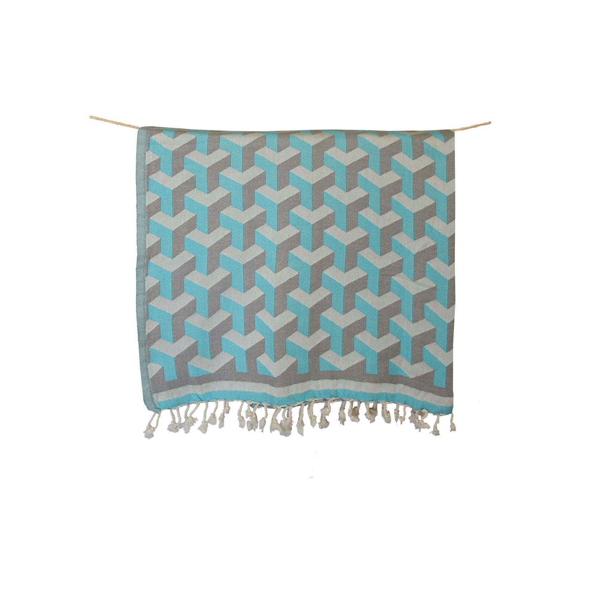 Toalla Turca Fethiye Turquesa 1 m x 2,05 m-0