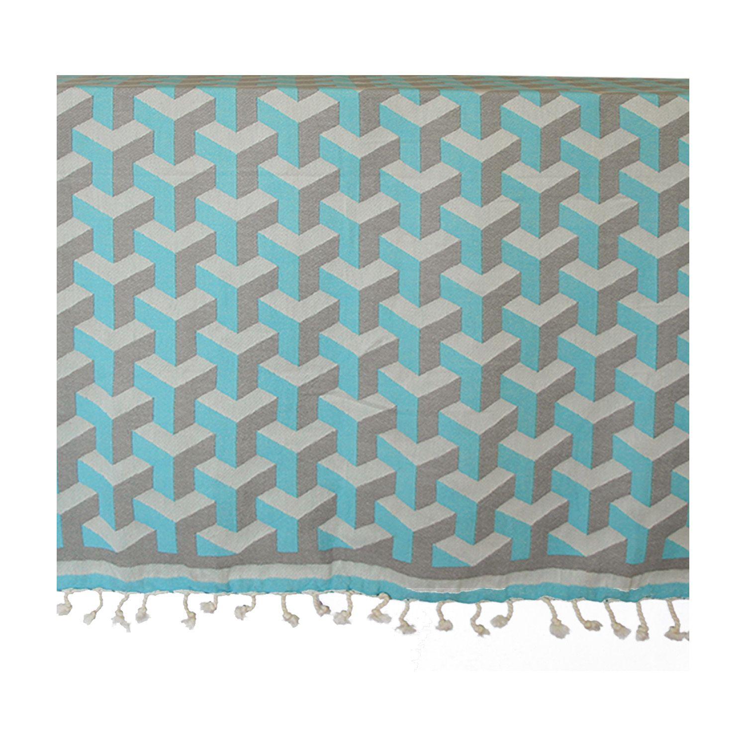 Toalla Turca Fethiye Turquesa 1 m x 2,05 m-1