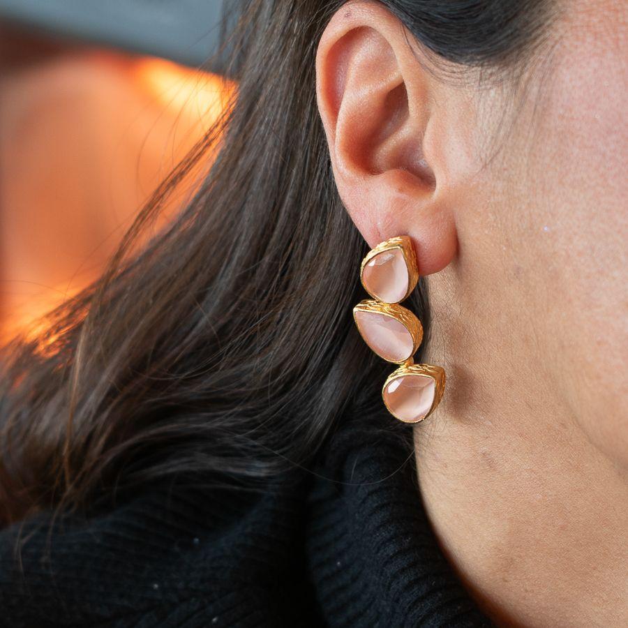 Aros Beirut Nude - Baño de oro 22k-2