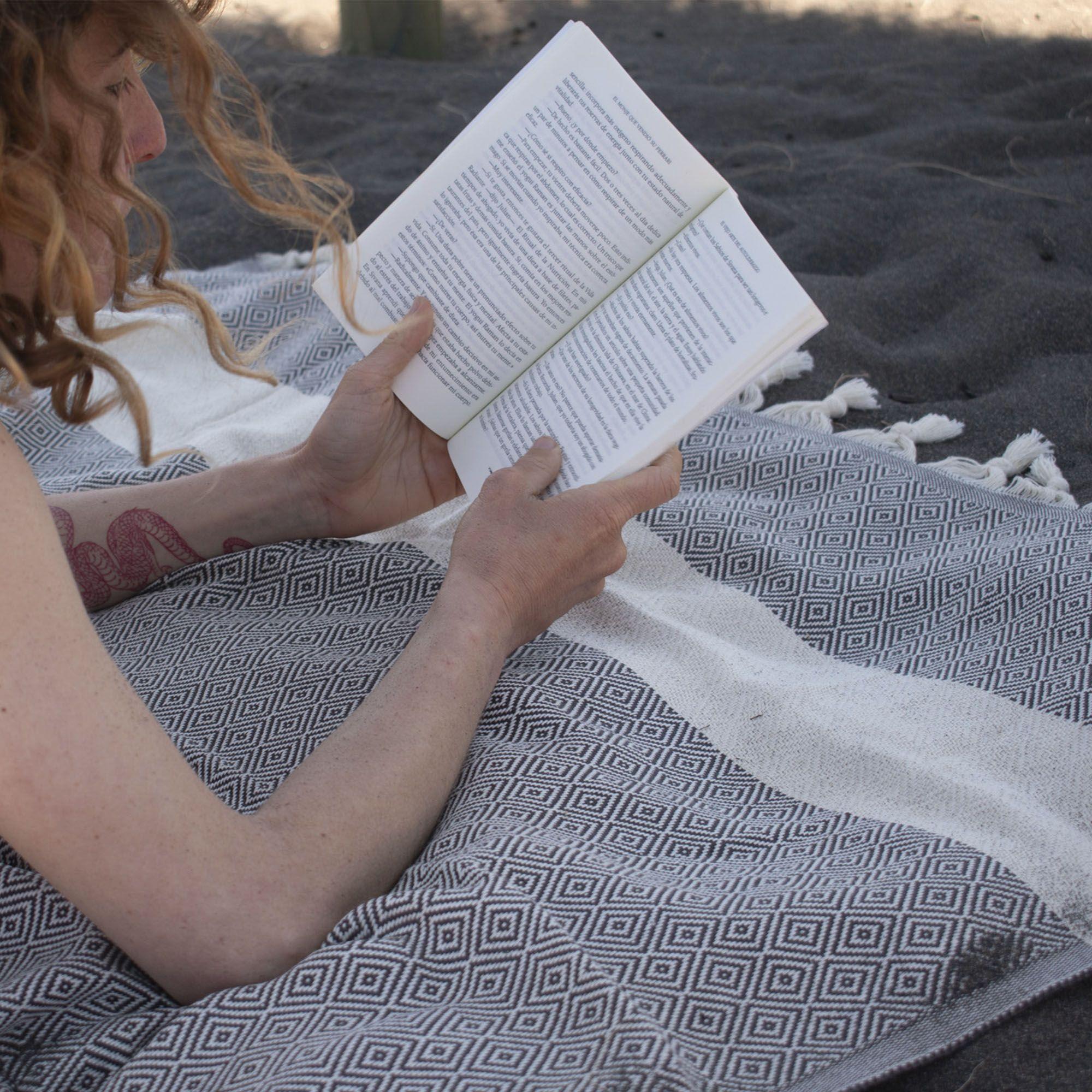 Toalla Turca de Algodón Mármara Gris 1 x 1,90 m-2