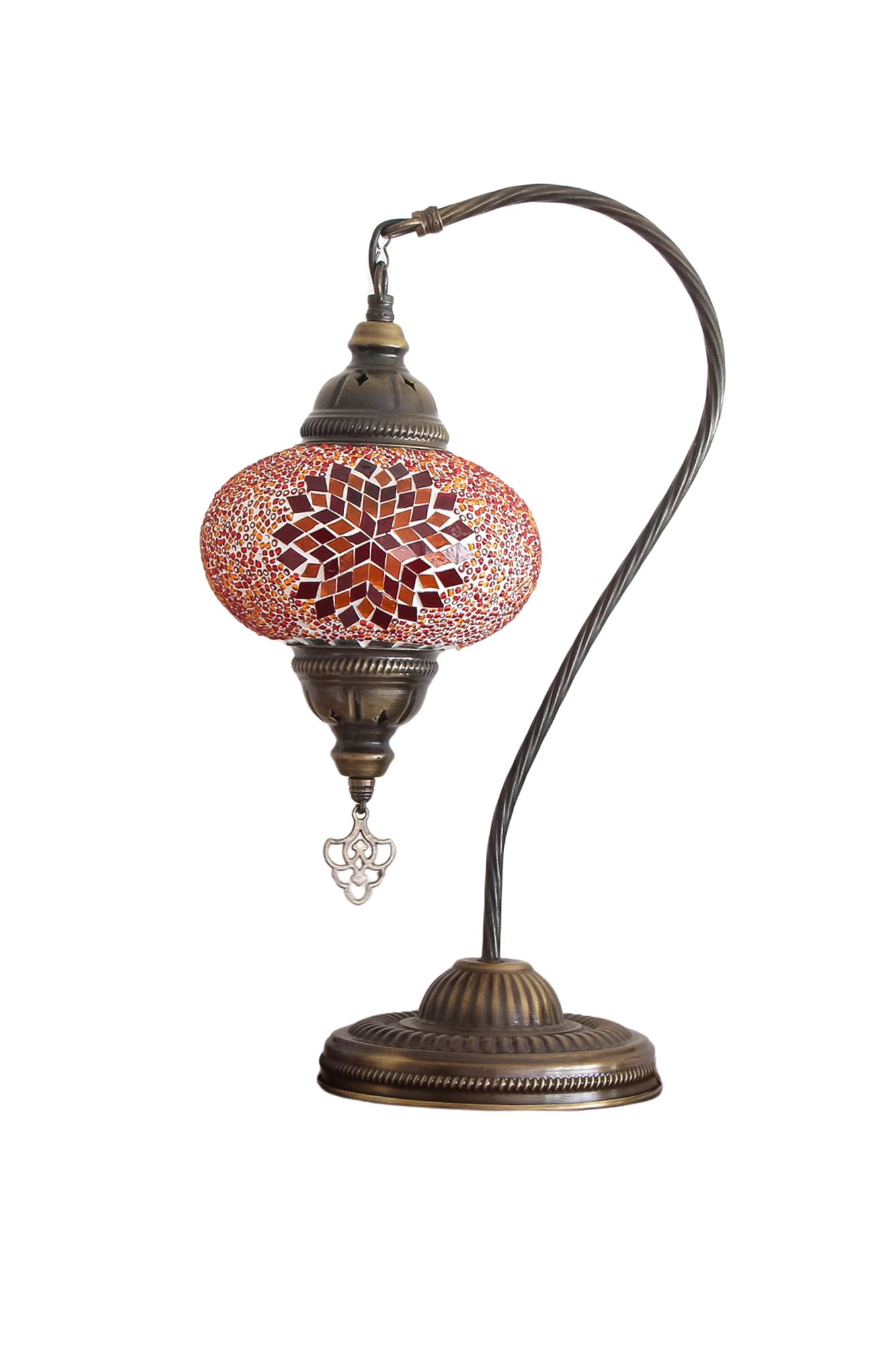 Lámpara turca cisne M Hajima naranja-0