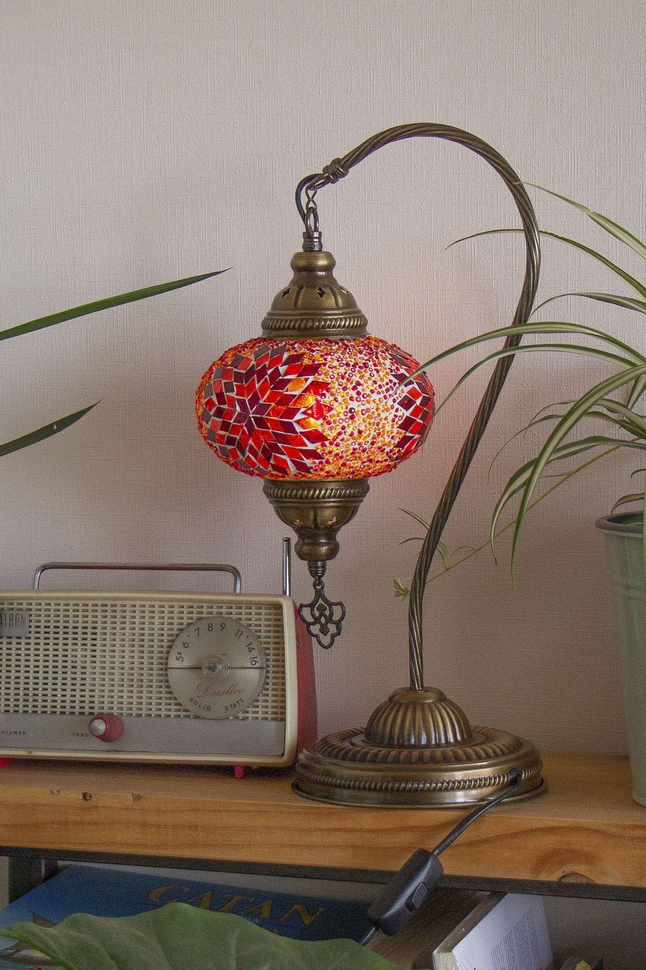 Lámpara turca cisne M Hajima naranja-1