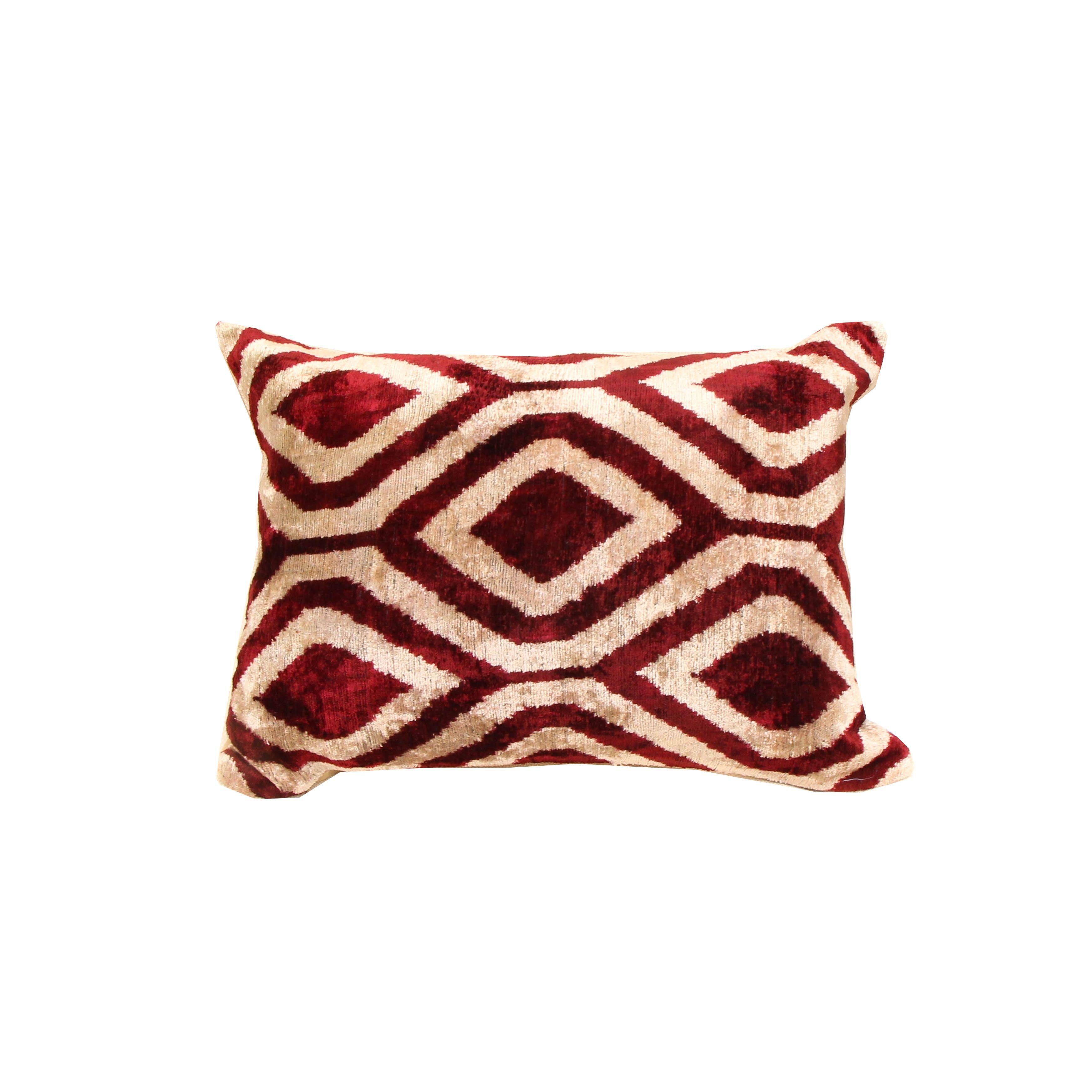 Cojín de terciopelo de seda 60x40 cms Omar burdeo-0