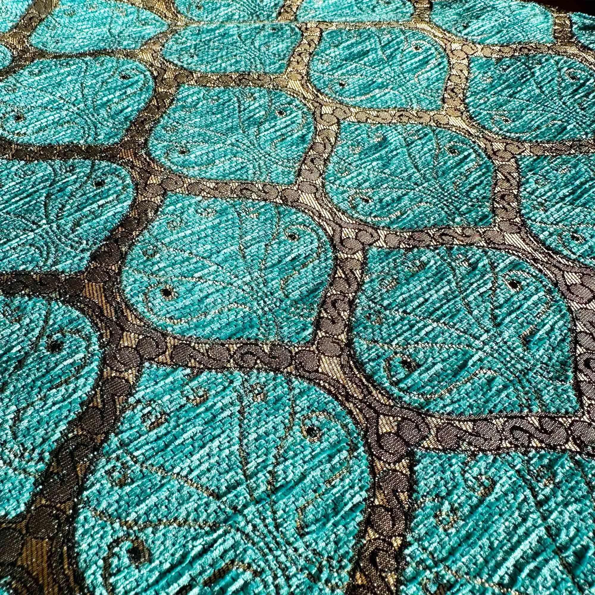 Cojín turco 44x44 Filigrana Turquesa - boho-2