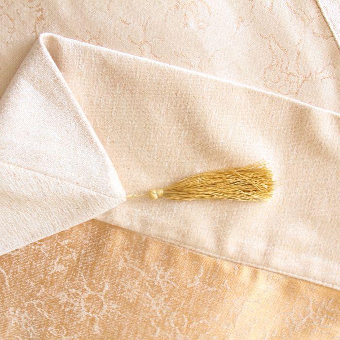 Piecera reversible beige y dorada L-5