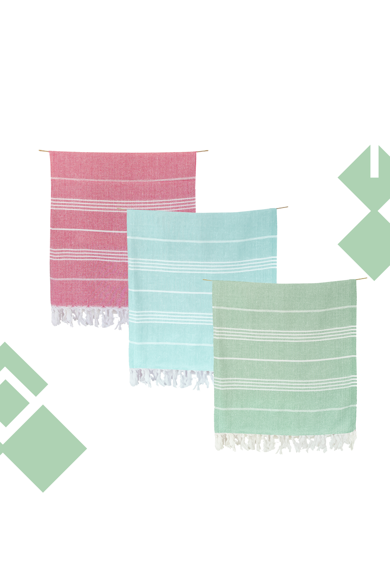 Pack Trío de Toallas de Playa Antalya 90x180 cm algodón-0