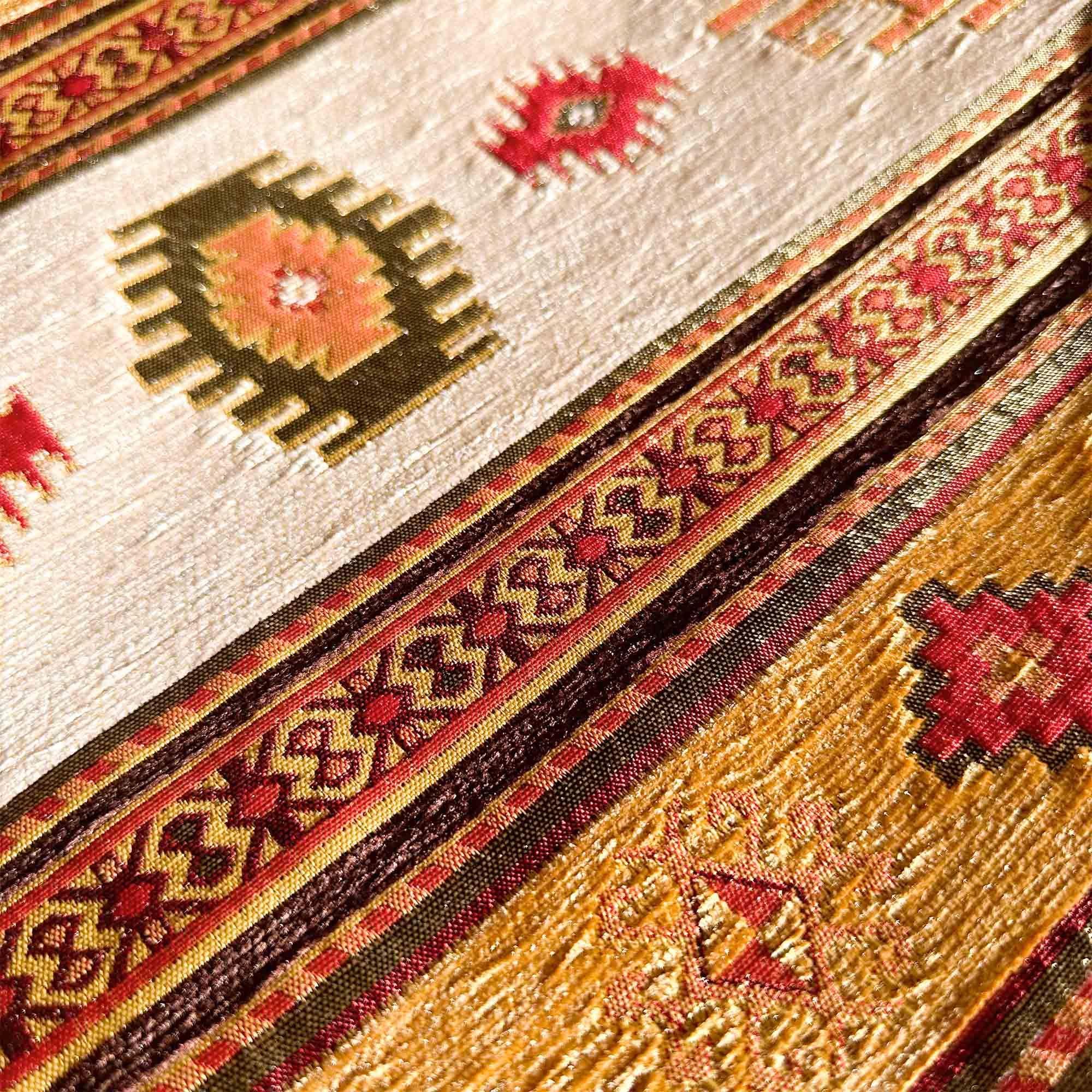 Cojín turco 44x44 Kilim Beige y Café claro - boho-2