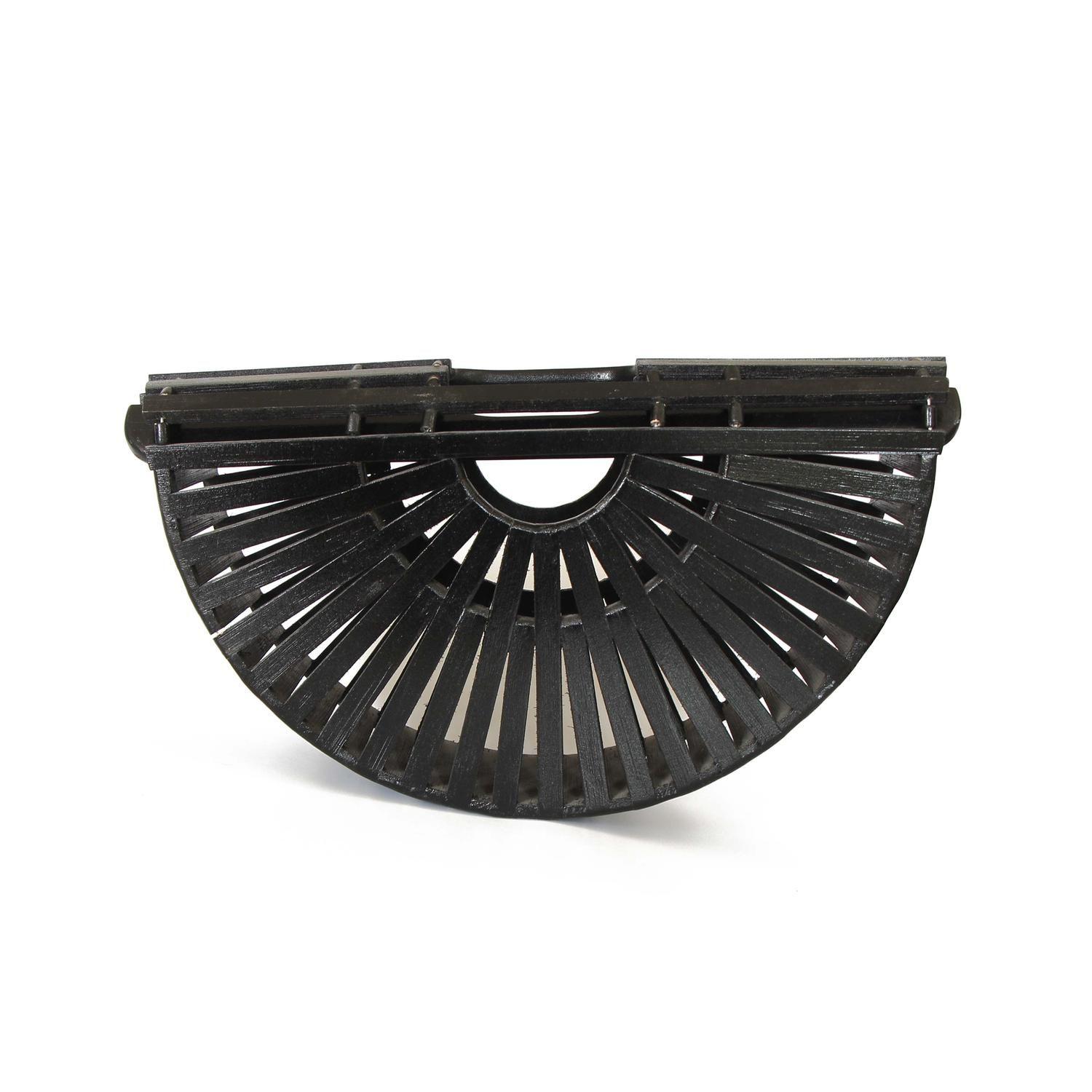 Cartera Gili de Bambú M negra-0