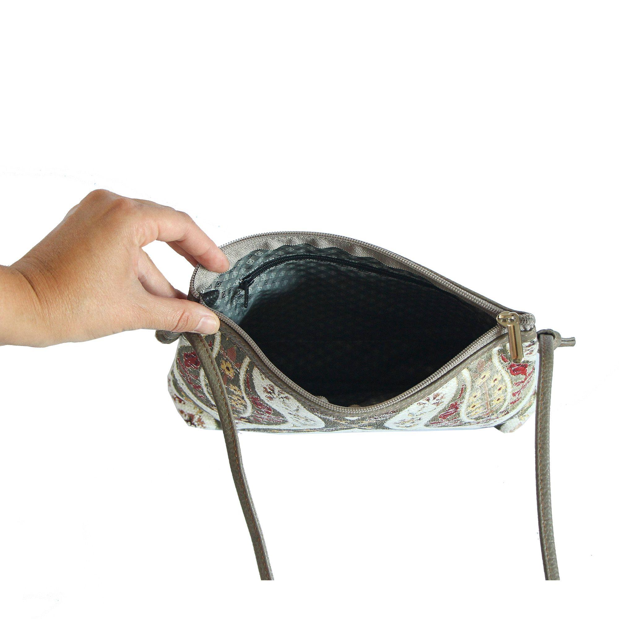Mini cartera Tulipanes Beige-2