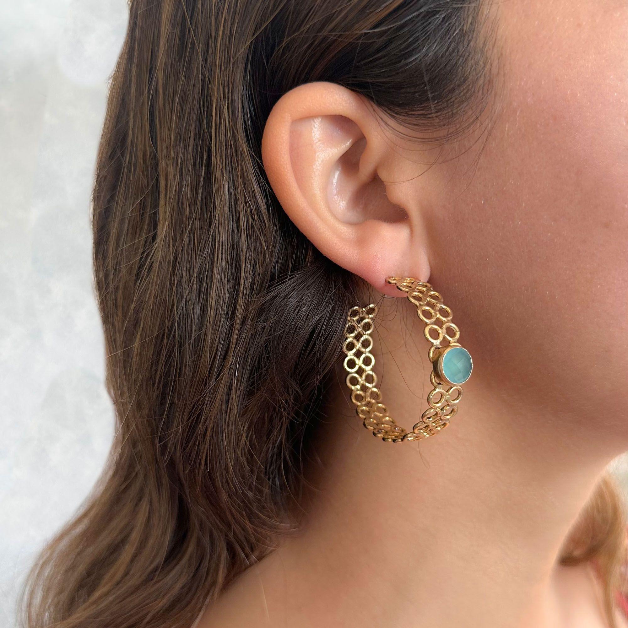 Aros Zenon calcedonia - Hechos artesanalmente en Turquía-0