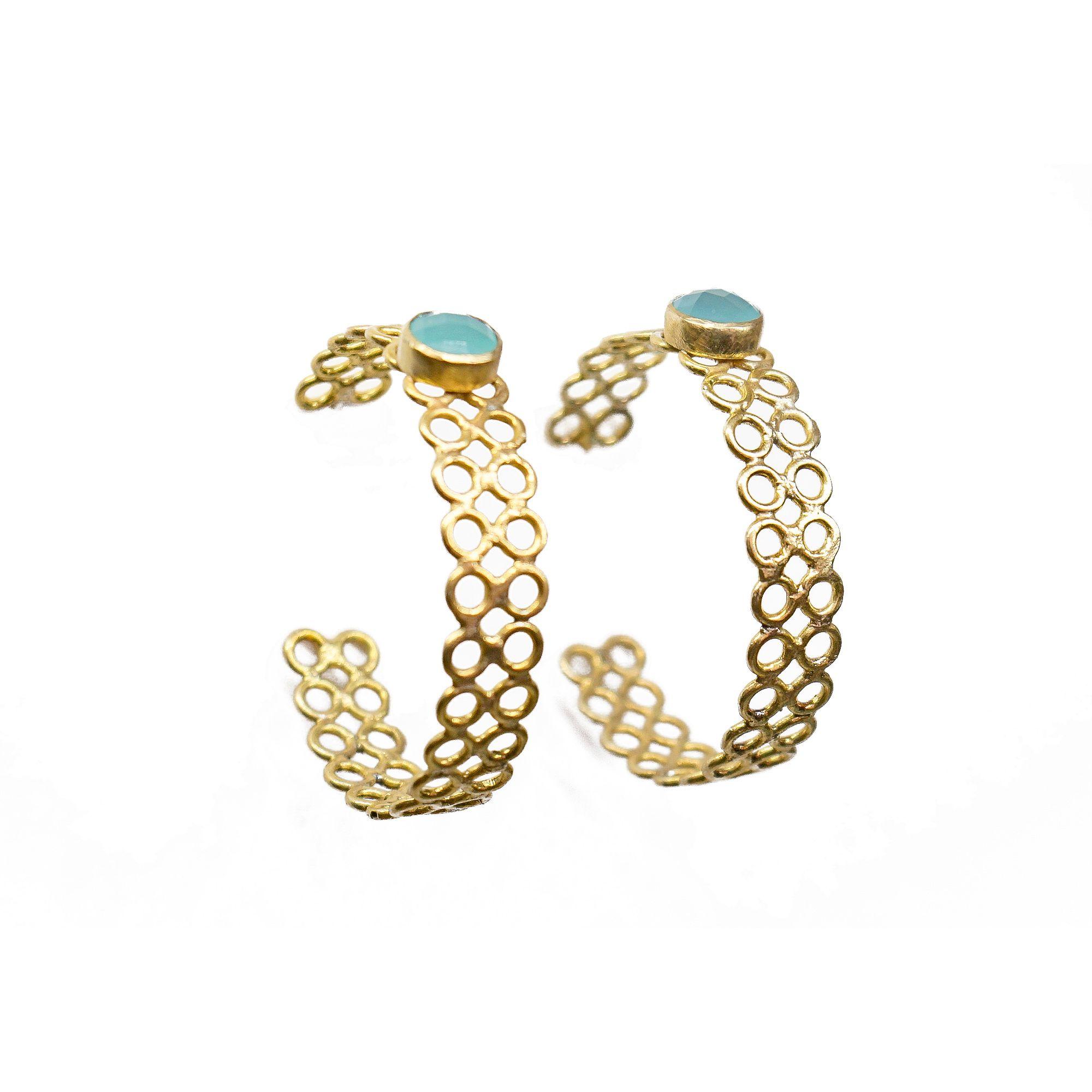 Aros Zenon calcedonia - Hechos artesanalmente en Turquía-3