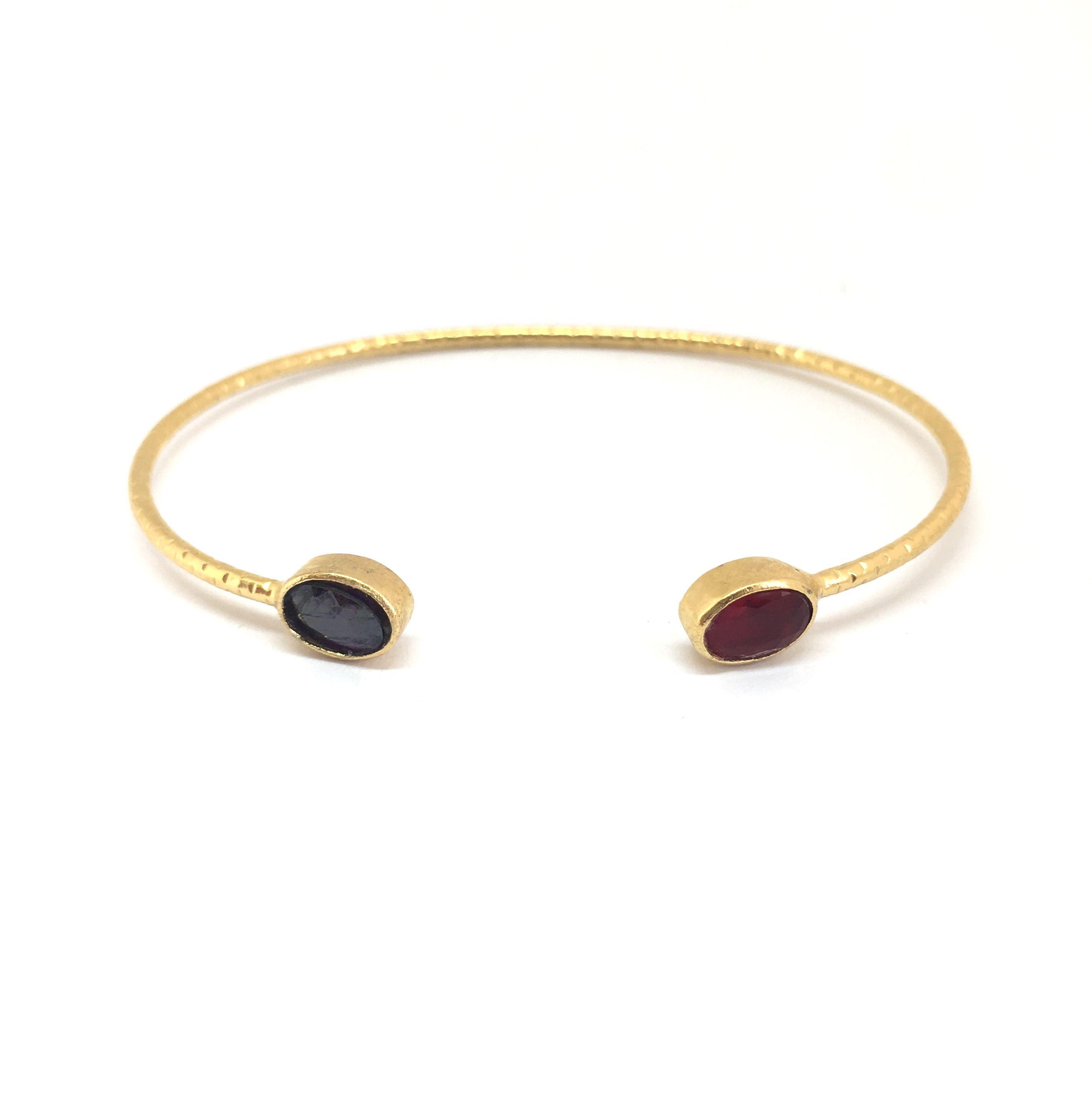 Pulsera Fadia roja y morada-0