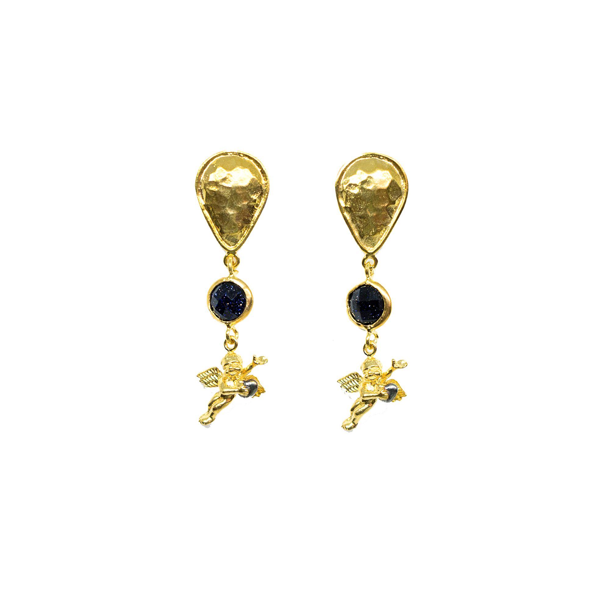 Aros turcos artesanales Malik - Baño de oro 24k-1