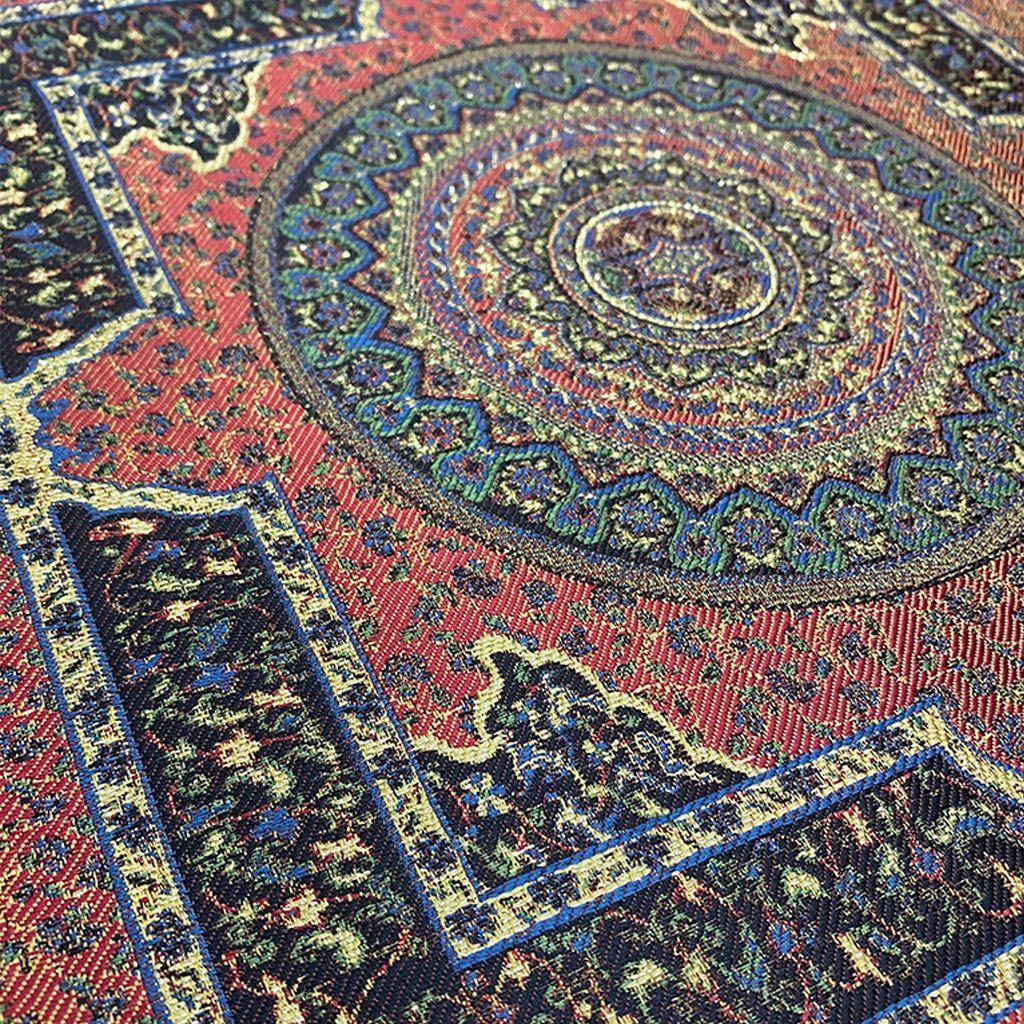 Camino de mesa 1,40 m Iznik coral y negro-1