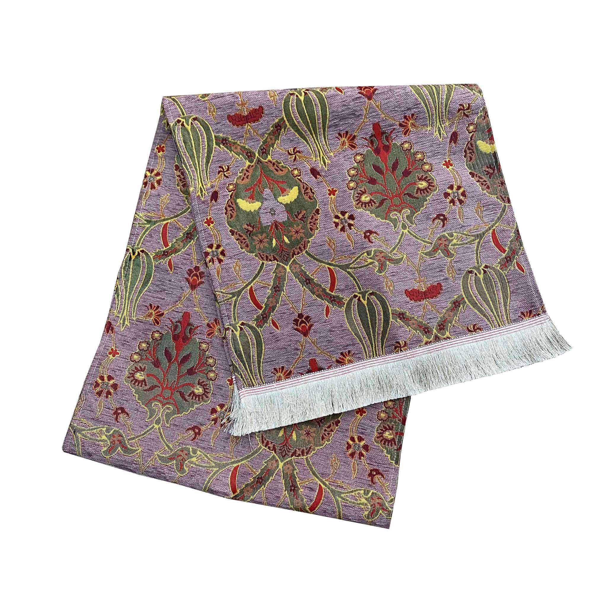 Camino de Mesa Turco Jardín lavanda – Mantel 2m Boho-0