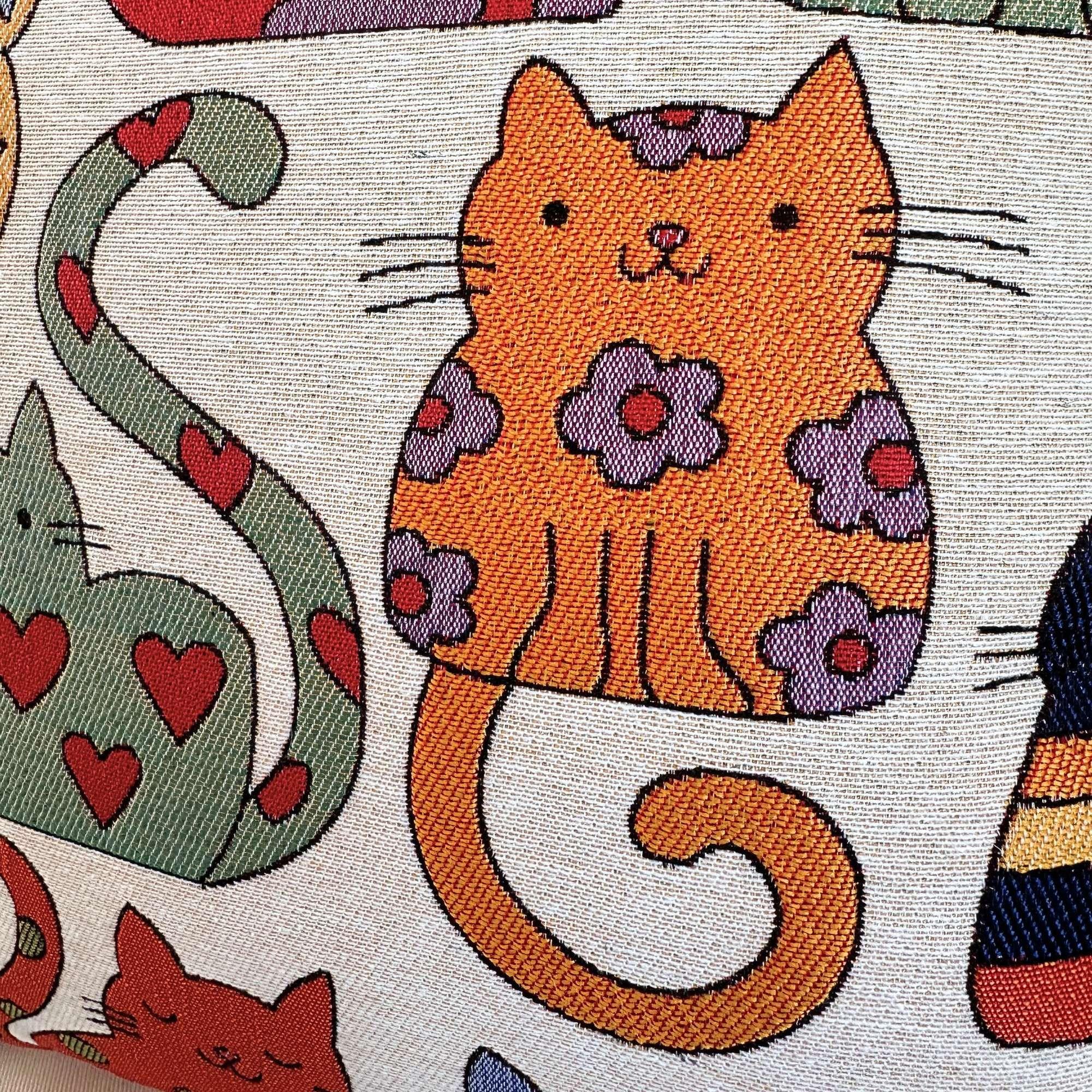 Cojín algodón 42x42 Gatos Sarman-1