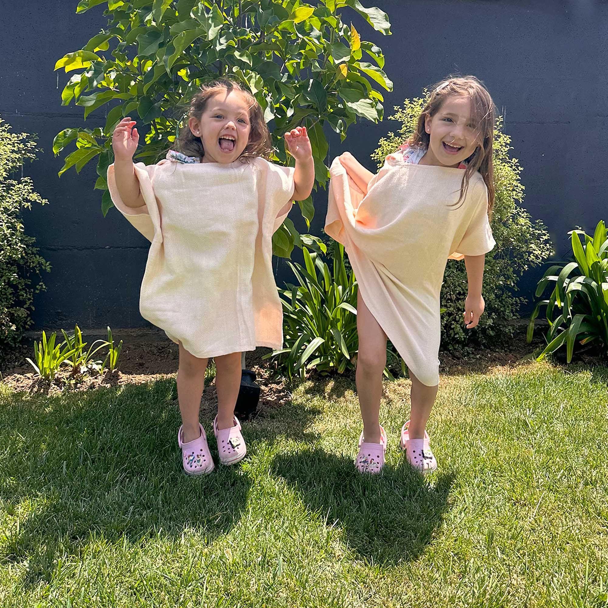 Poncho toalla niño Mármara rosado claro S-3