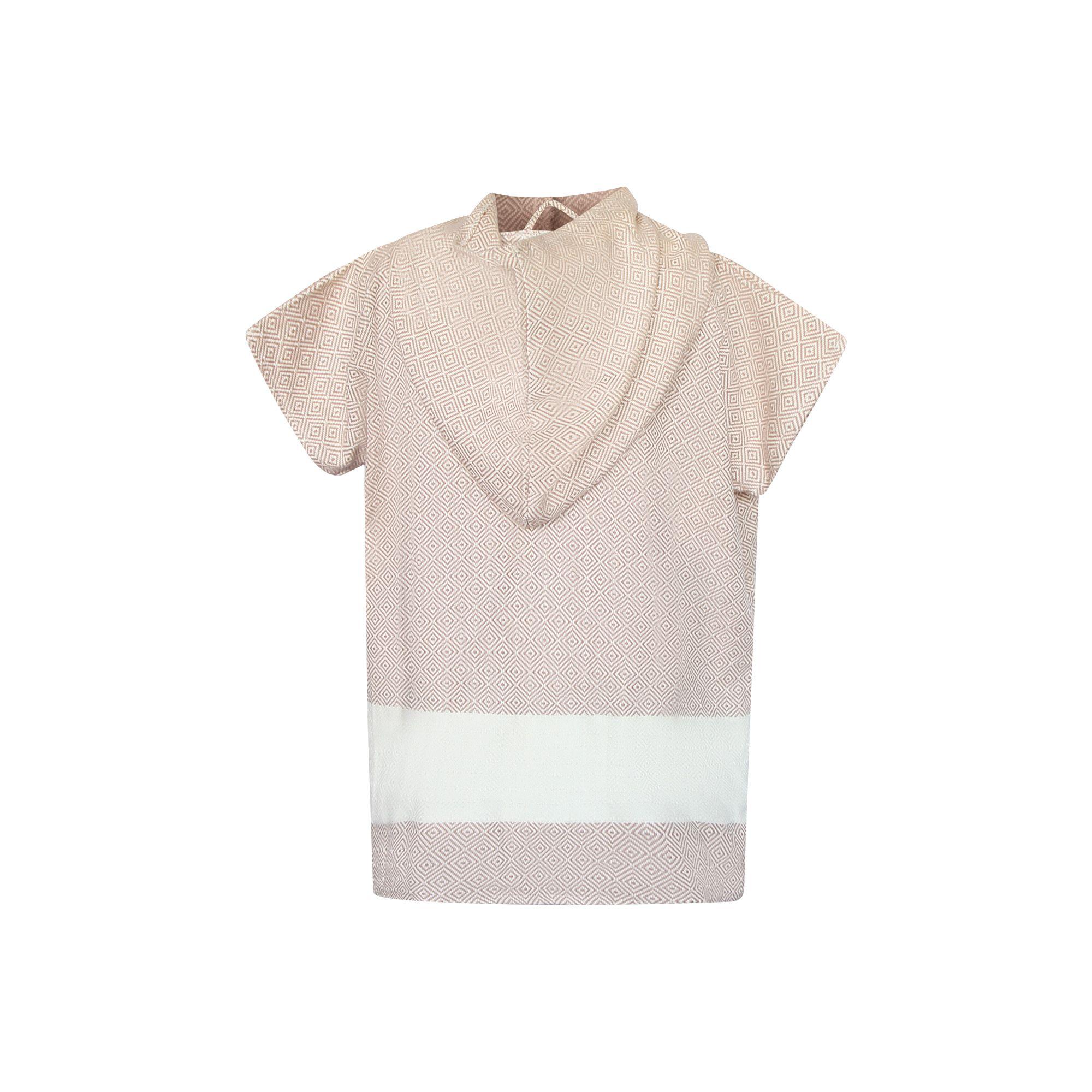 Poncho toalla algodón turco niño Mármara camel M-1