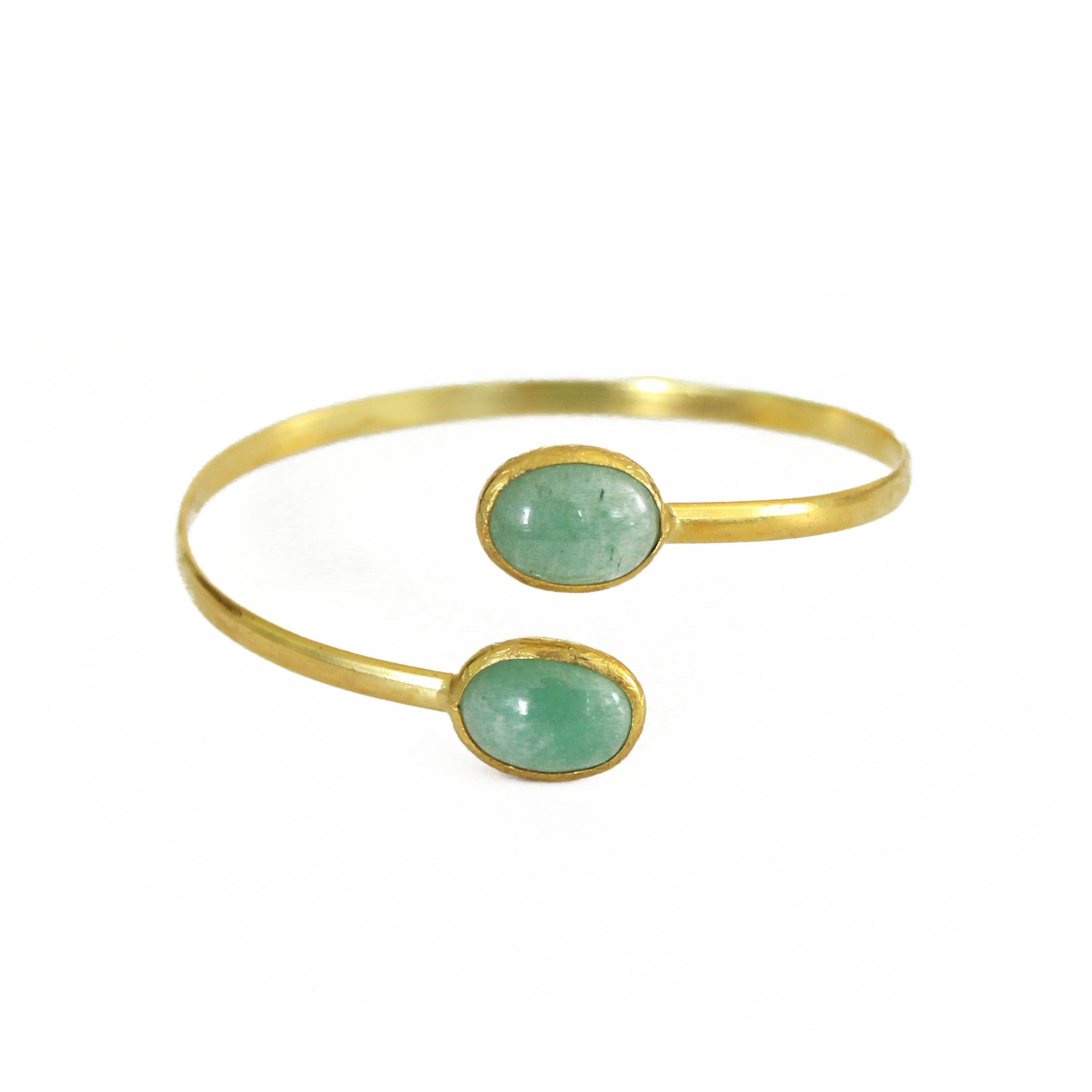 Set de anillo, aros, pulsera y dije Aventurina-4